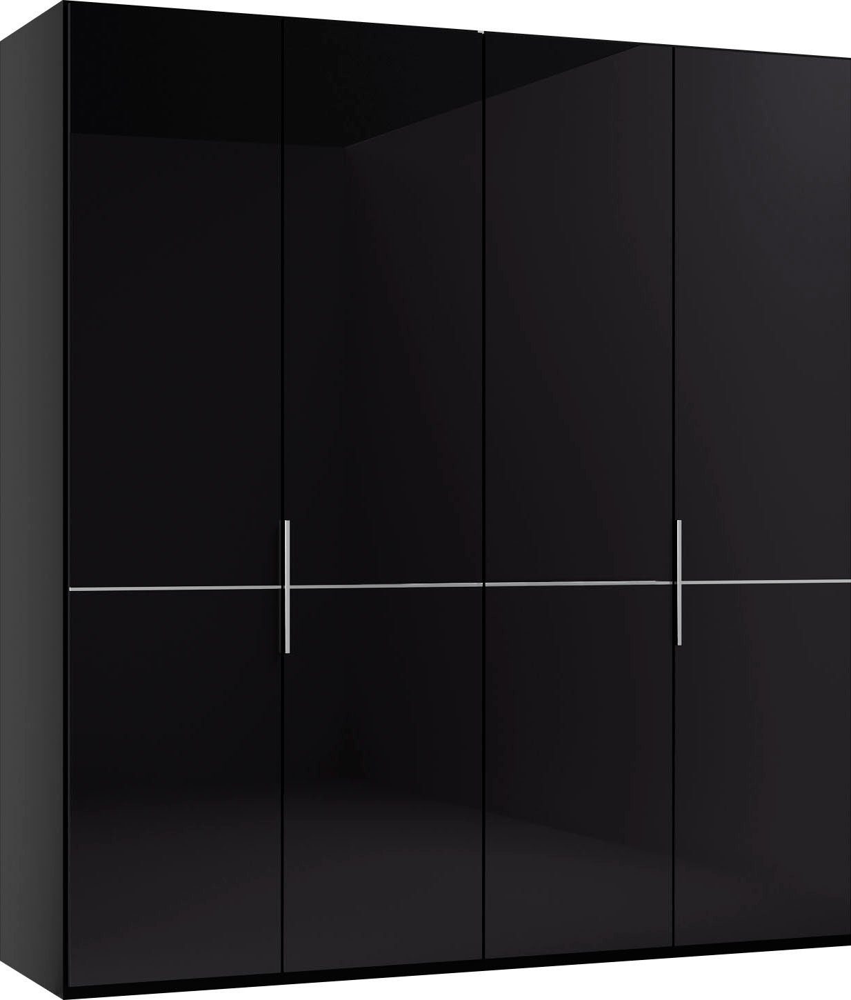 Musterring Drehtürenschrank Imola W Einlegeböden und Kleiderstangen,mit Glastüren und Aufleistung in Chrom