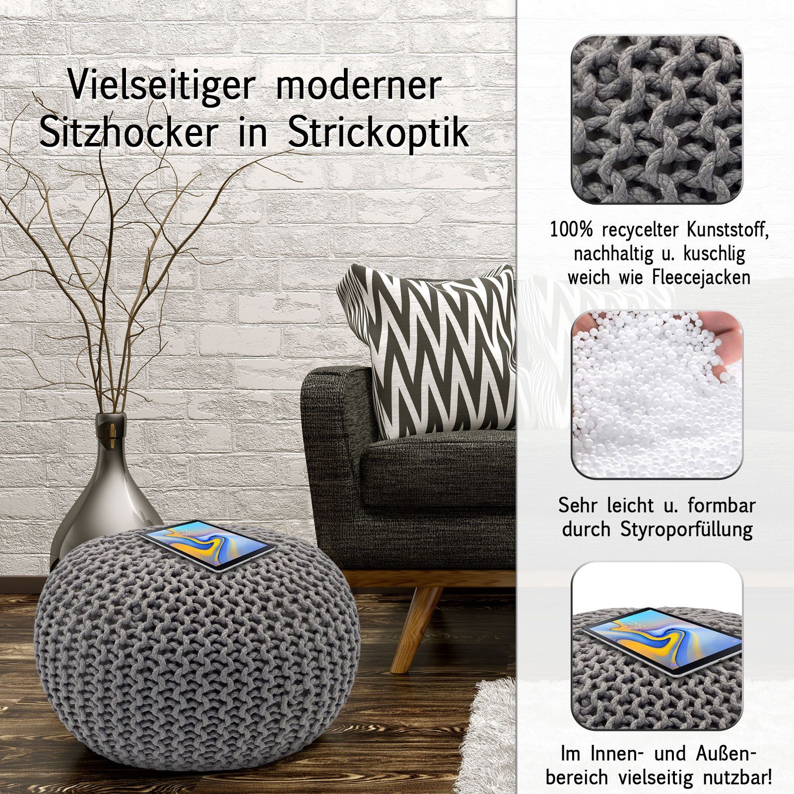 Casamia Pouf Pouf Ø 55 o. günstig online kaufen