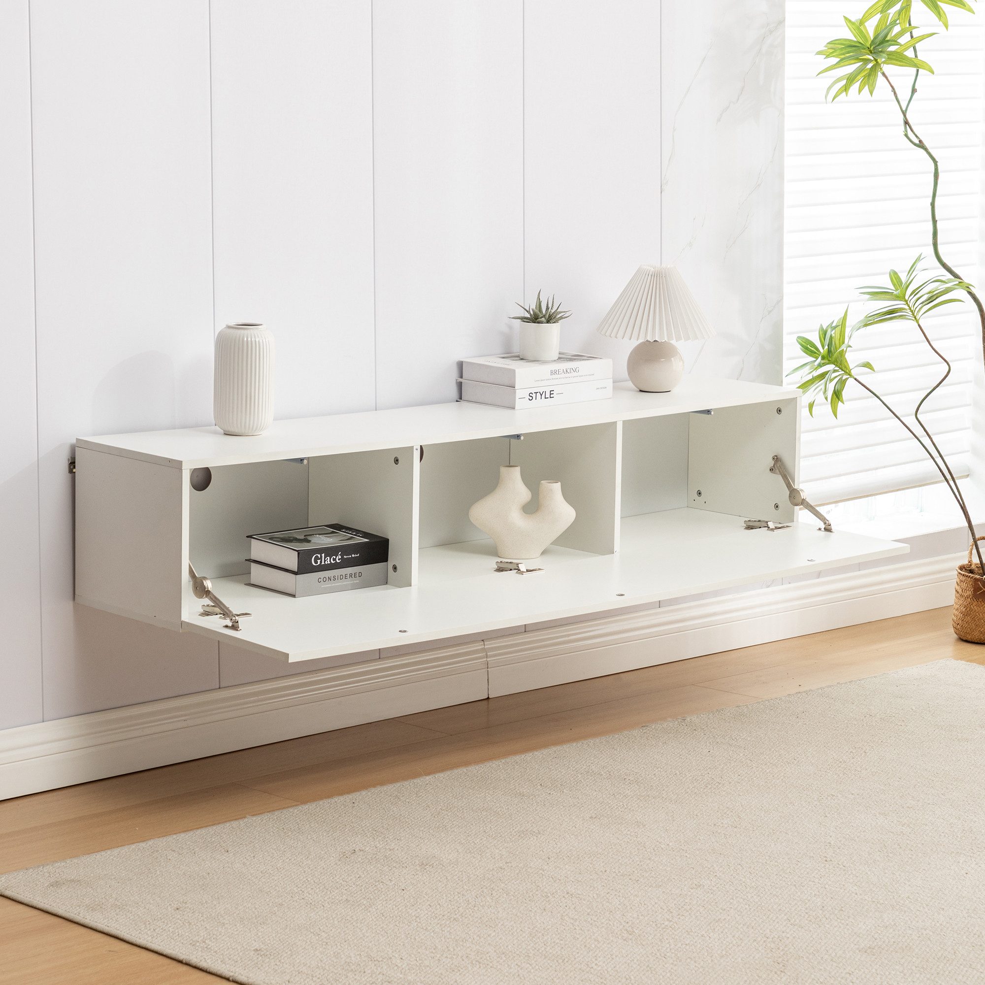 Thanaddo TV-Bank TV Schrank, Lowboard Fernsehschrank TV Schrank Hängend, Br günstig online kaufen