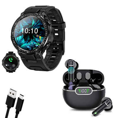 HYIEAR Smartwatch für Damen und Herren, 1,39 Zoll OLED, Bluetooth-Headset 5.3 Smartwatch (Android/IOS)
