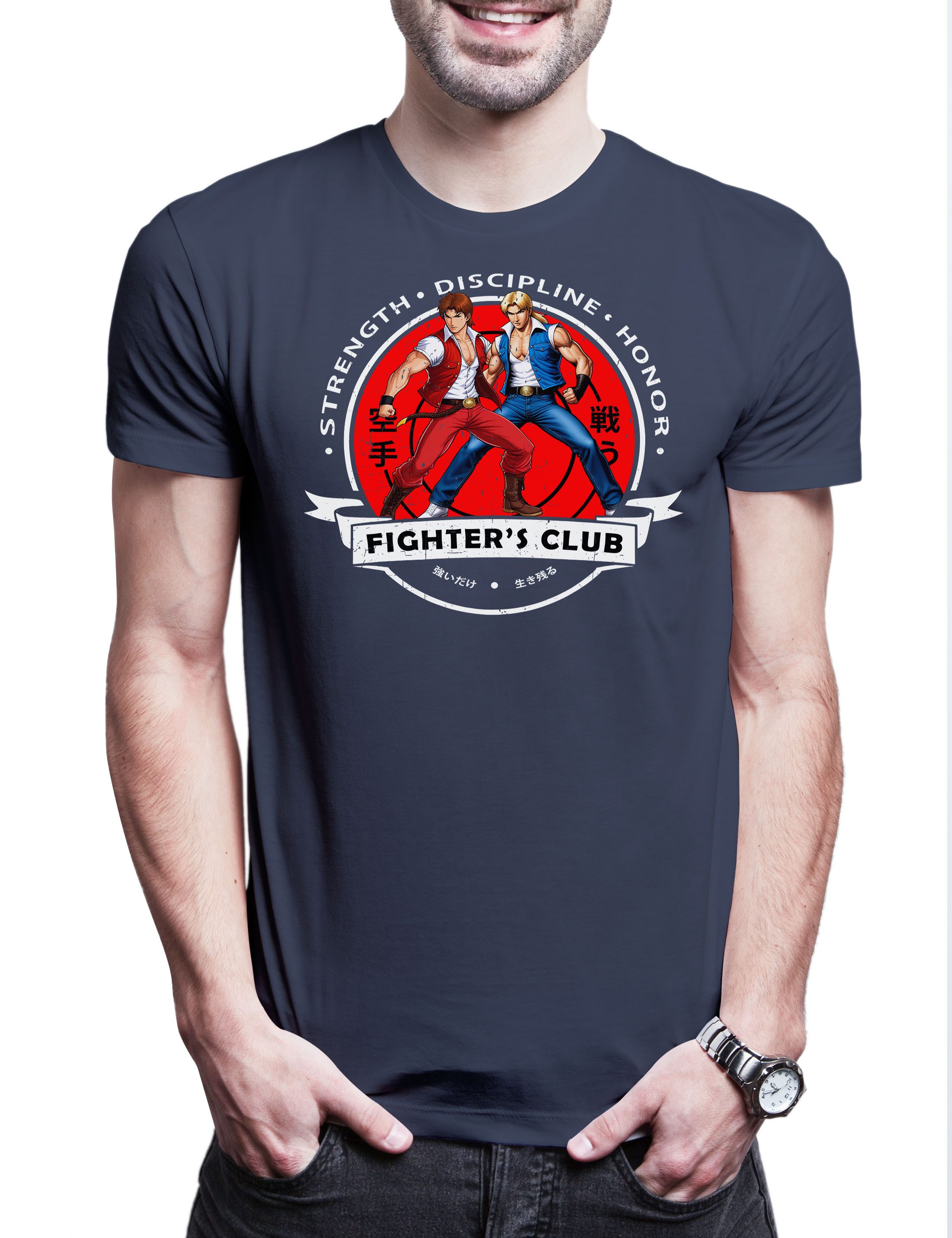 Print-Shirt Fighter's Club Dragon Brothers II Herren T-Shirt Billy Gamer Lee