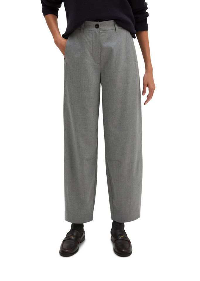 Marc O'Polo Stoffhose MINU BARREL in Woll-Optik, Barrel Fit