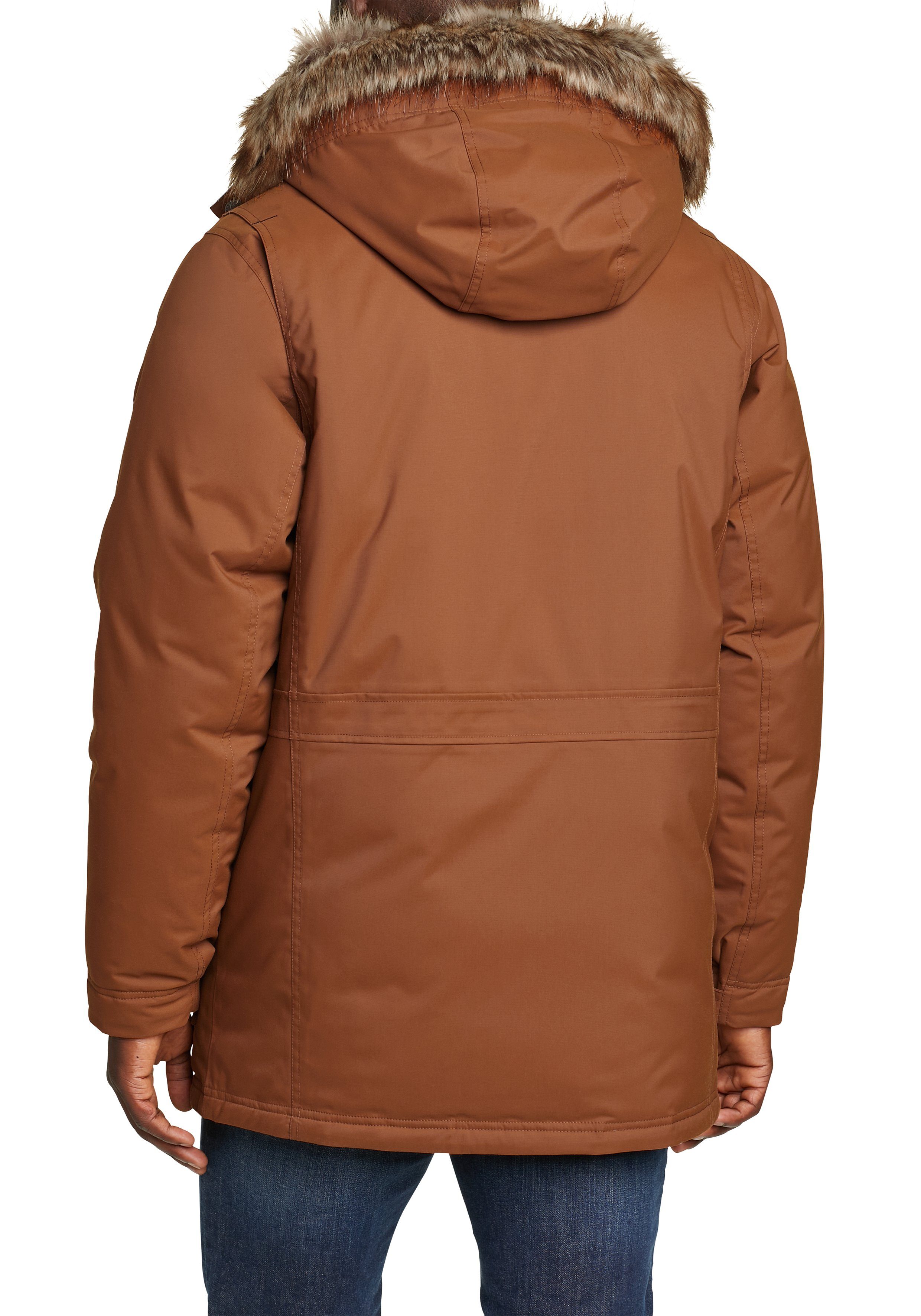 Superior Rost Eddie Parka Bauer Fellimitat Daunenmantel mit