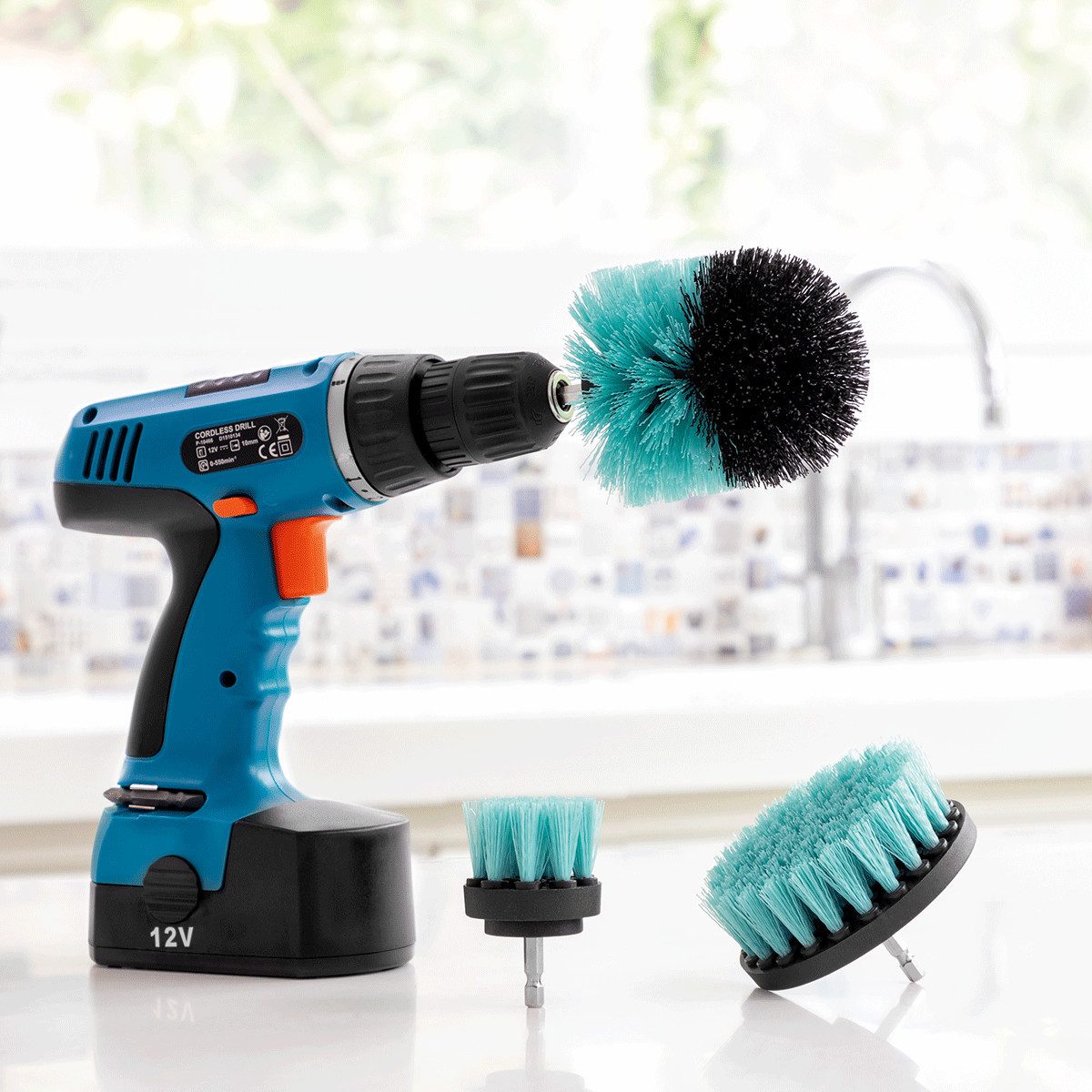 Reinigungsbürsten-Set InnovaGoods - 3er Set Reinigungsbürstenaufsatz für Bohrmaschinen, T
