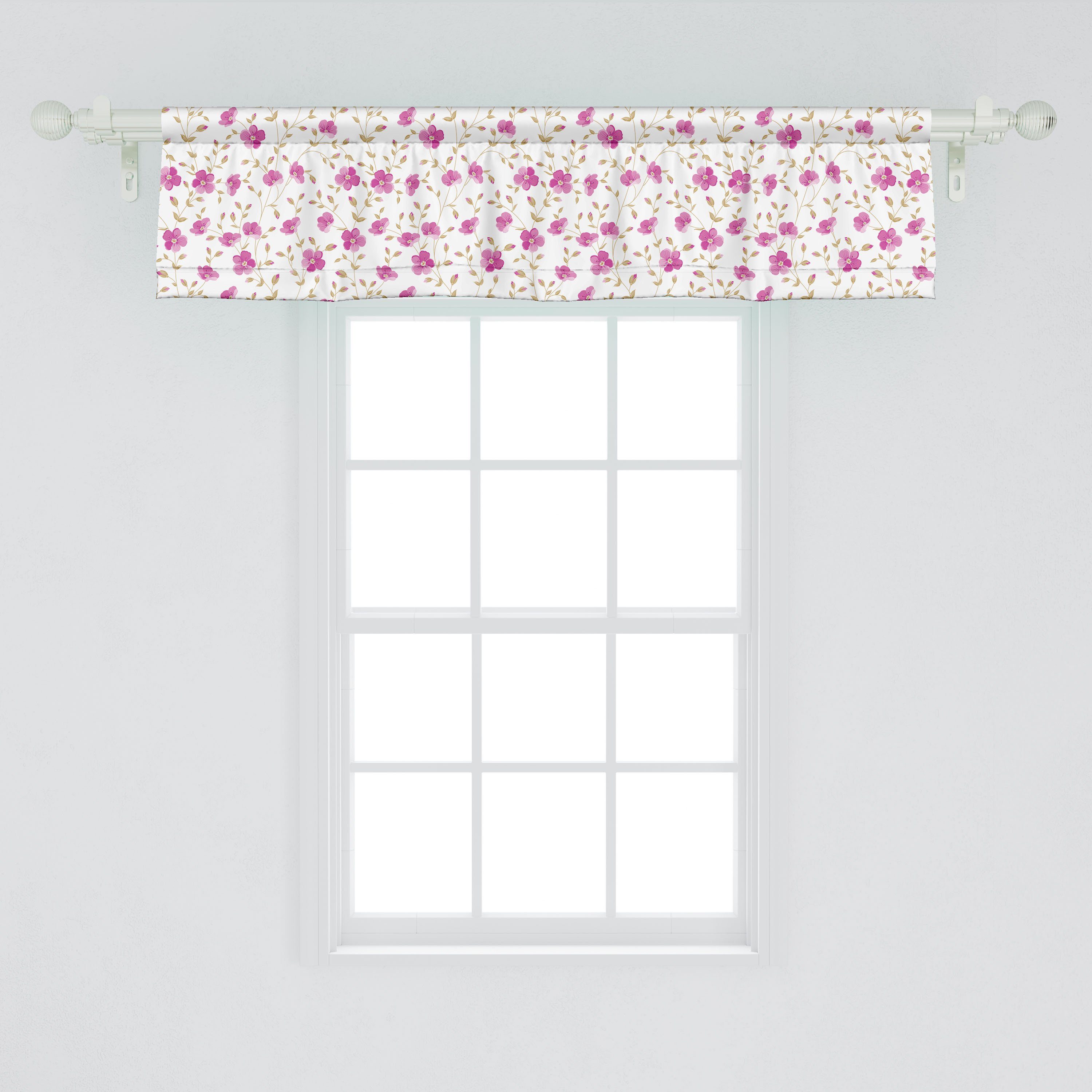 Scheibengardine Vorhang Girly Dekor Vorbauten Volant mit Curly Stangentasche, Abakuhaus, Schlafzimmer Microfaser, für Jahrgang Küche