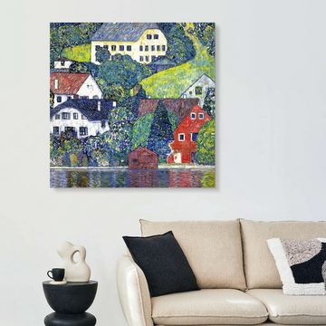 Posterlounge Alu-Dibond-Druck Gustav Klimt, Häuser in Unterach am Attersee, Wohnzimmer Malerei