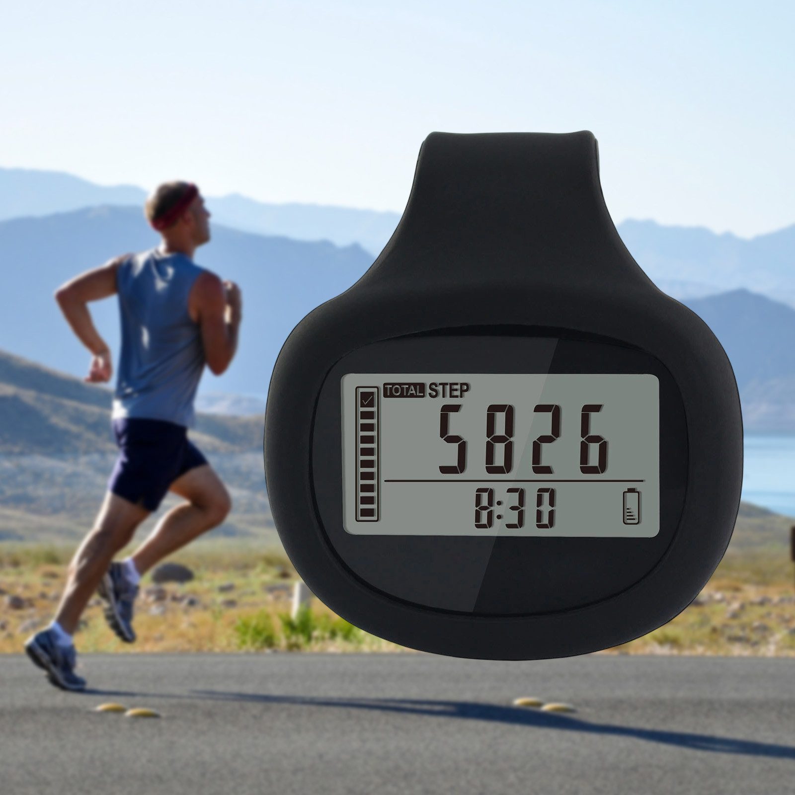 REDOM Schrittzähler Geh-Zähler Aktivitätszähler 3D Schrittzähler mit Speicher (mit LCD Clip Silikonschutzhülle zählt Schritte Distanz Kalorien, 1-tlg., Einfache Nutzung ohne App Sofort einsatzbereit), 7-Tage-Speicher Aktivitätstracker für Erwachsene Kinder