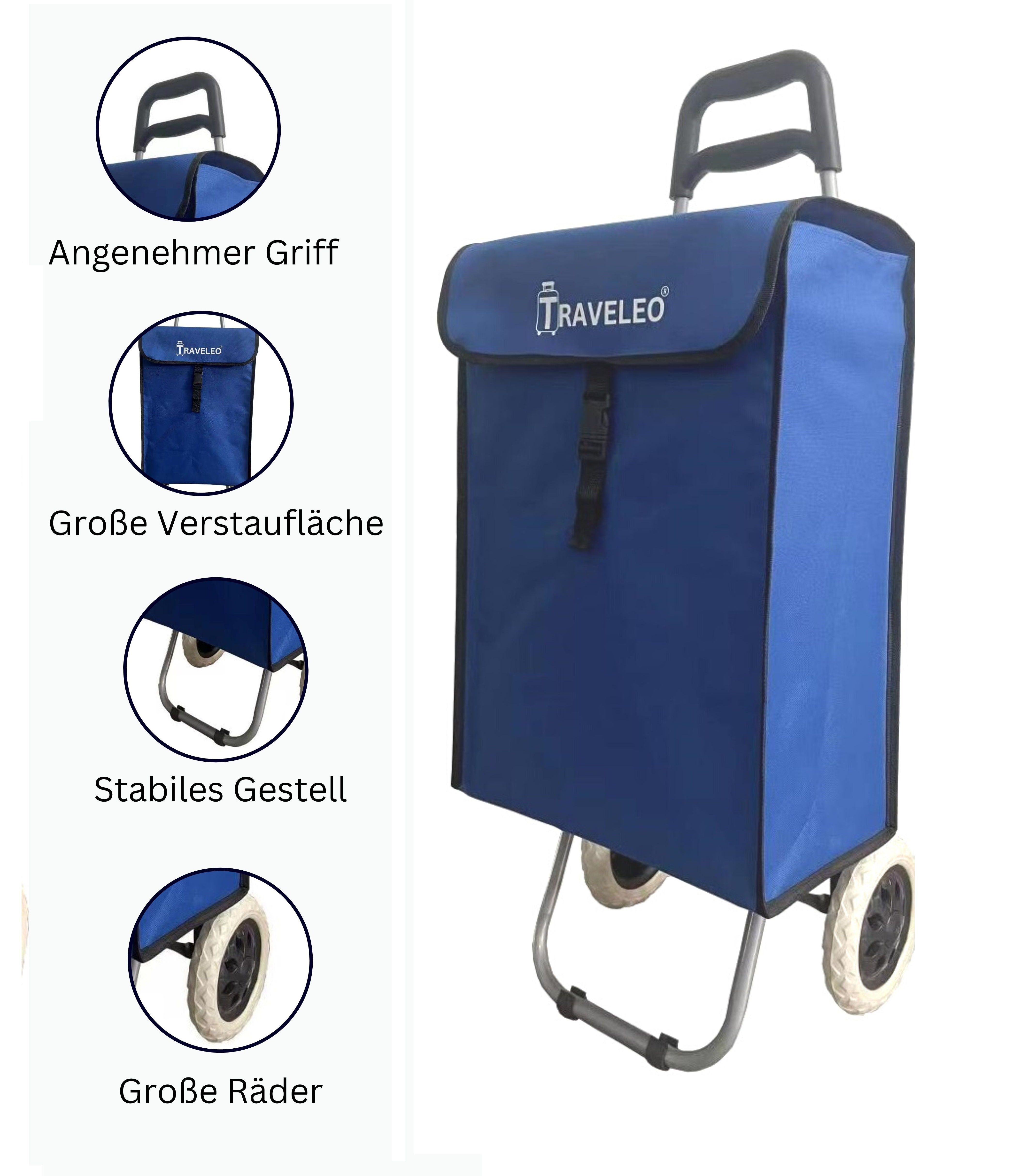 Cheffinger Einkaufstrolley 45L Einkauf Trolley Einkaufswagen Shopping Tasch günstig online kaufen