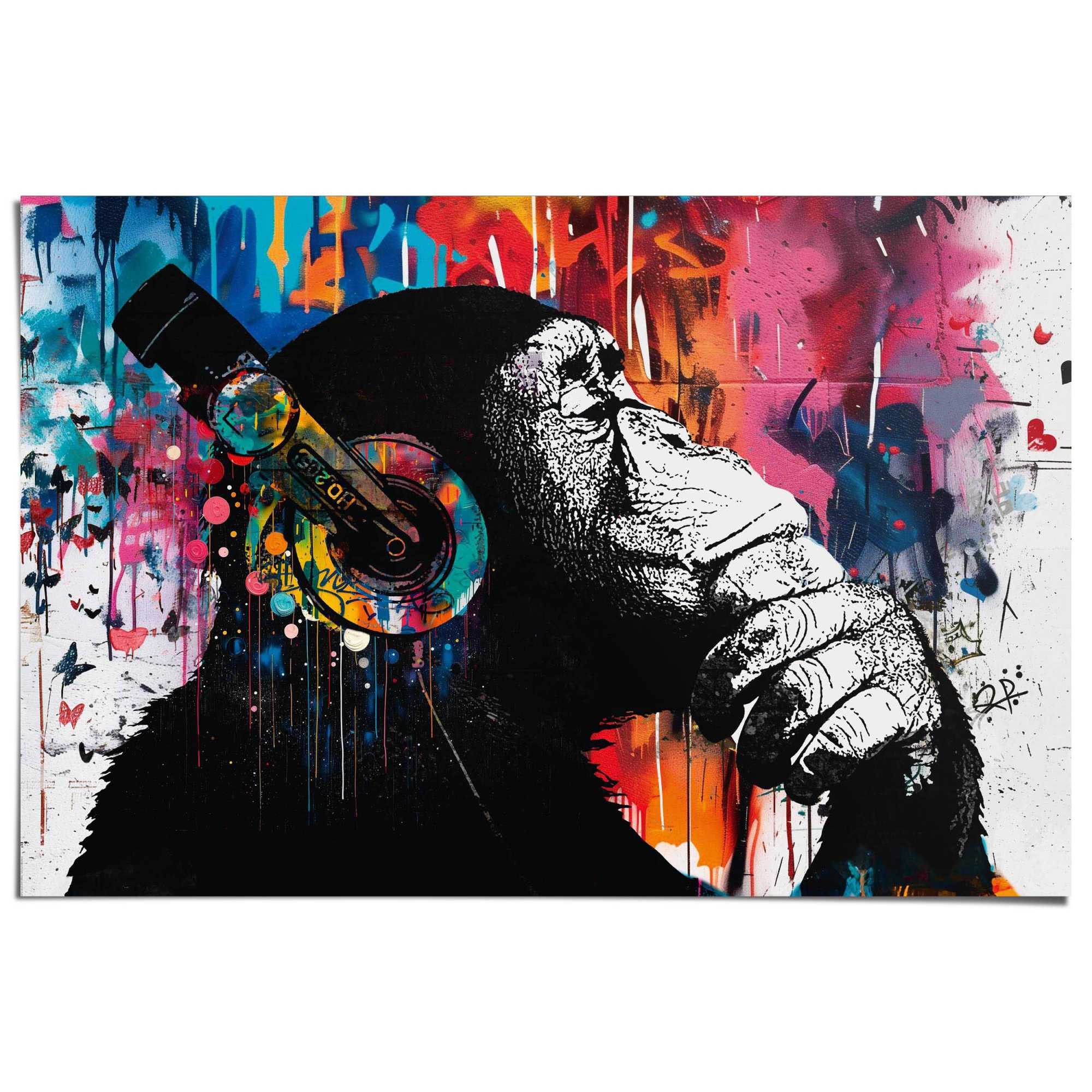 Reinders! Poster Graffiti chimp günstig online kaufen