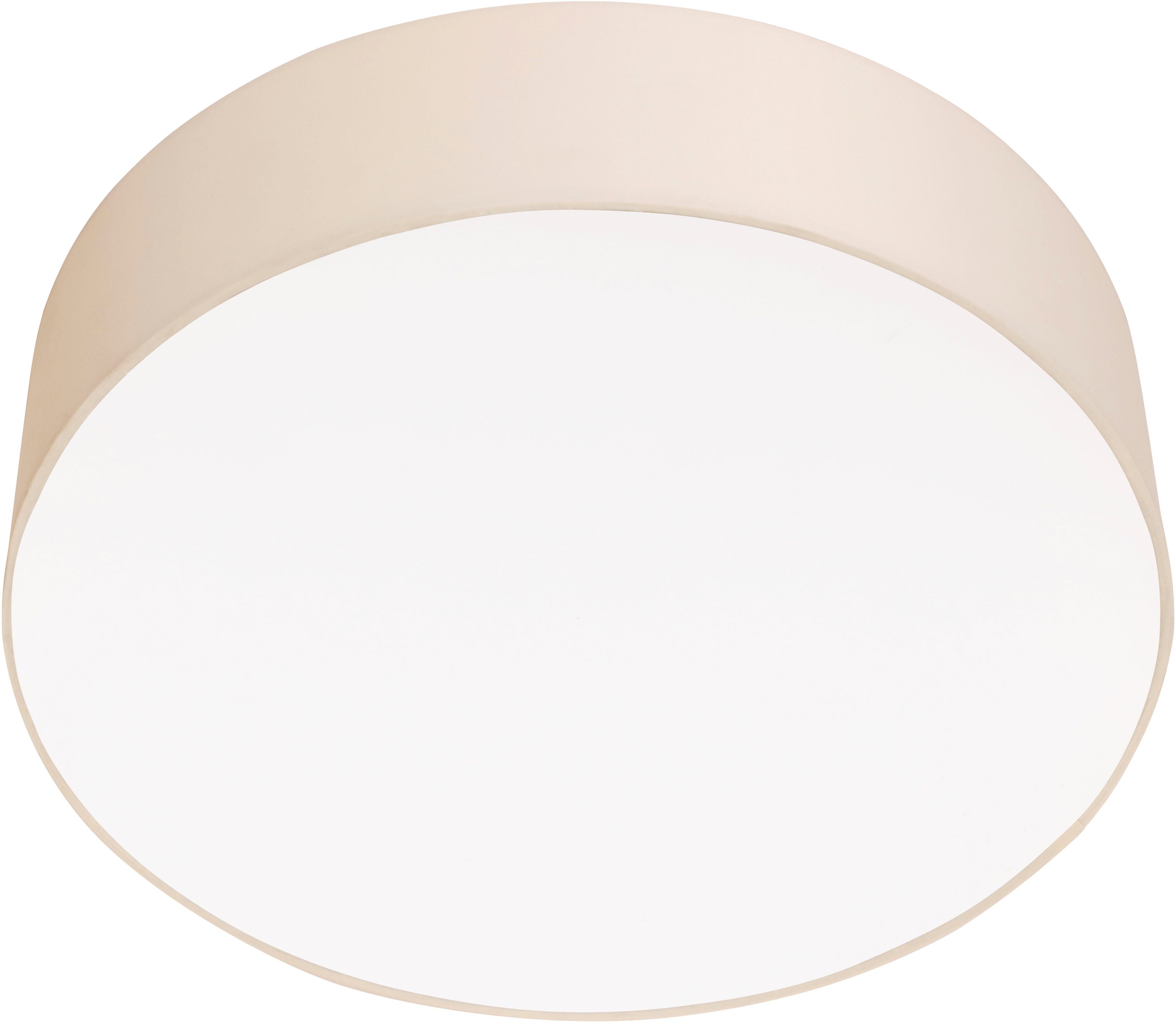 OTTO home Deckenleuchte Ahrhütte, ohne Leuchtmittel, hochwertiger Leinen-Baumwoll Lampenschirm Ø 38 cm