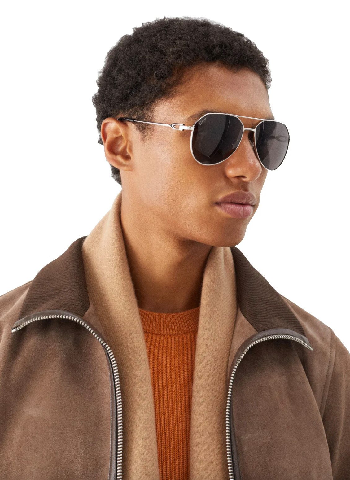 Cartier Sonnenbrille Signature C Aviator-Frame Brille Unisex mit charakteristischem „C“-Scharnier als Cartier-Signatur