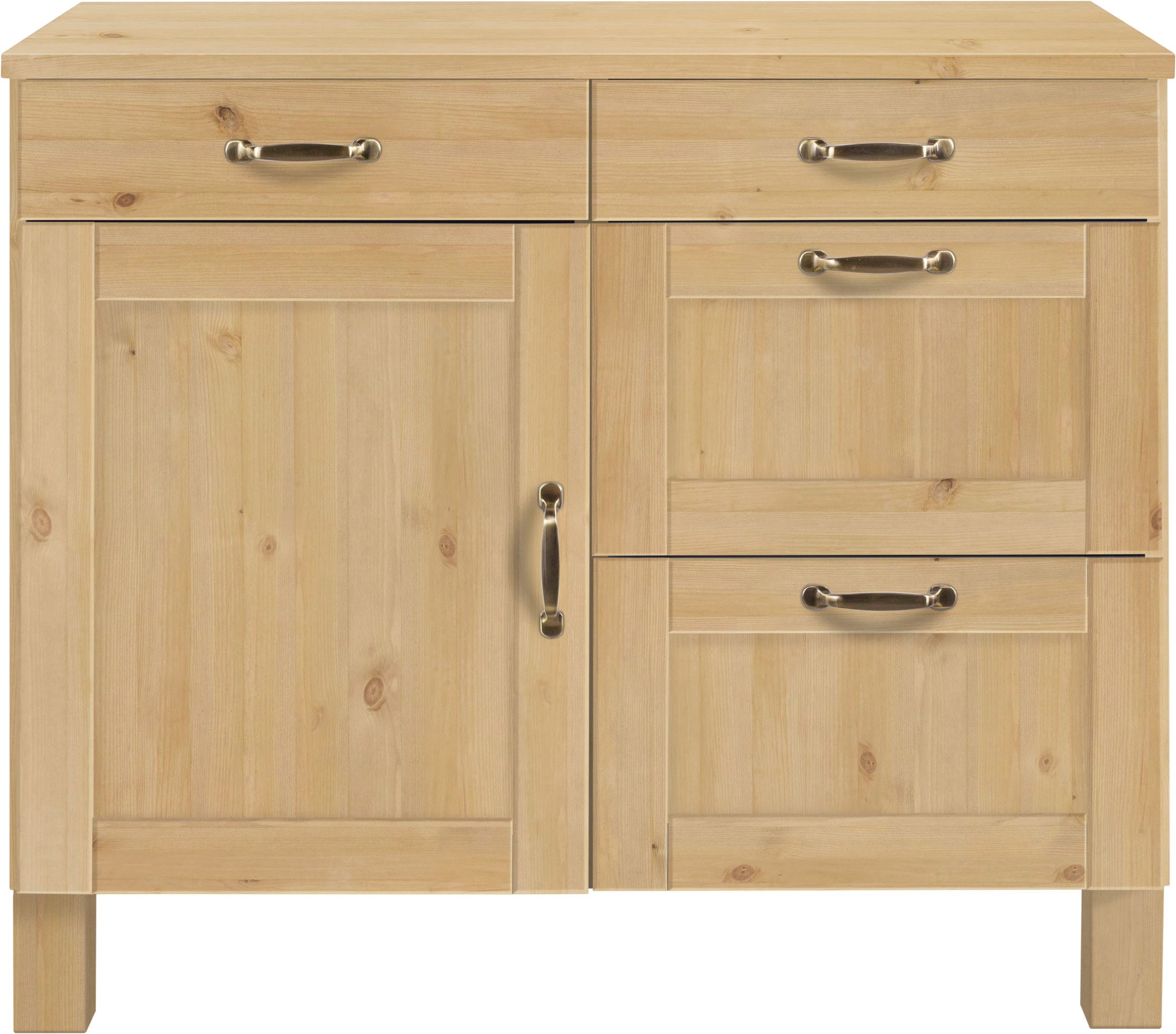 Home affaire Unterschrank Alby Breite 100 cm, 1 Tür, 4 Schubladen – Bild 4 von 5