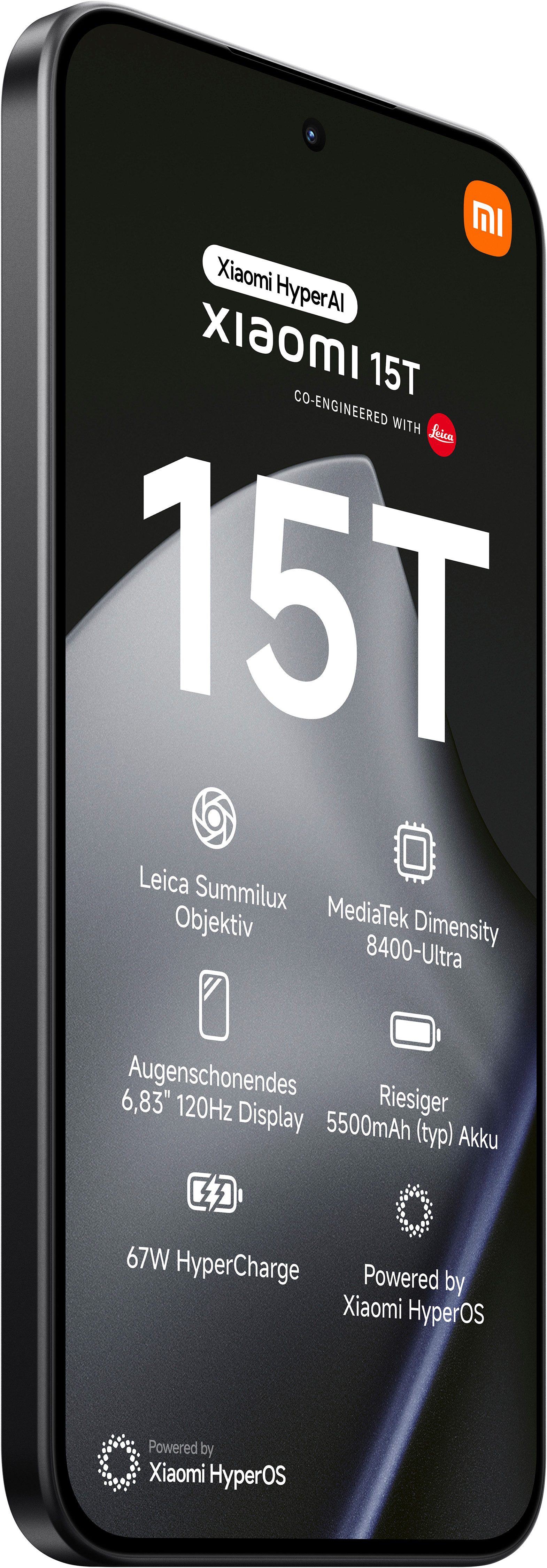 Xiaomi 15T 12+256 Smartphone (17,34 cm/6,83 Zoll, 256 GB Speicherplatz, 50 MP Kamera)