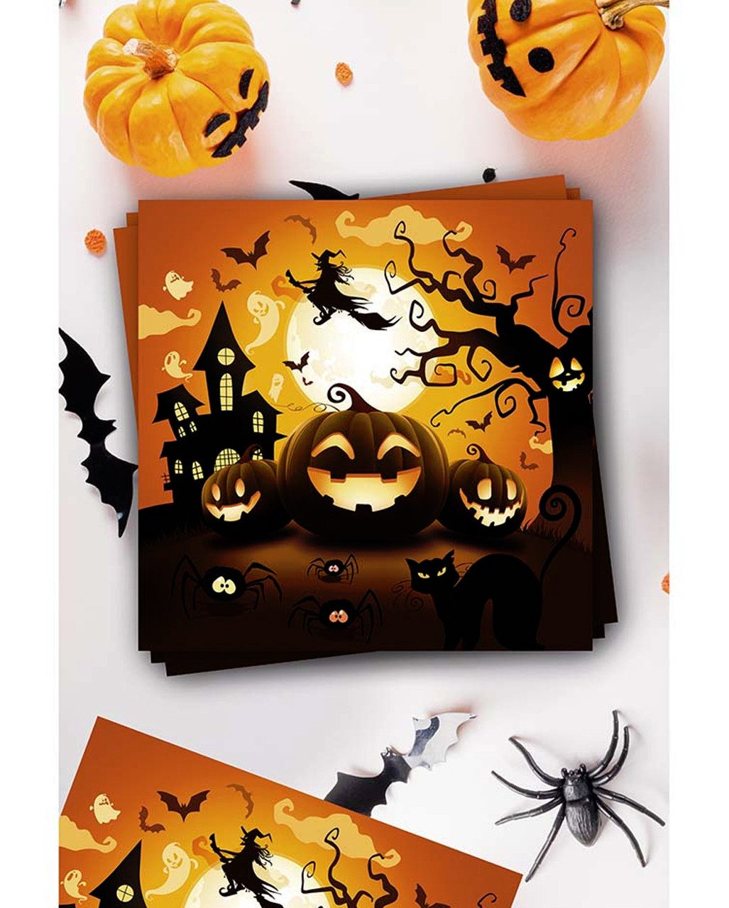 Horror-Shop Papierserviette Happy Halloween Papier Servietten als Tischdeko 12 – Bild 2 von 3