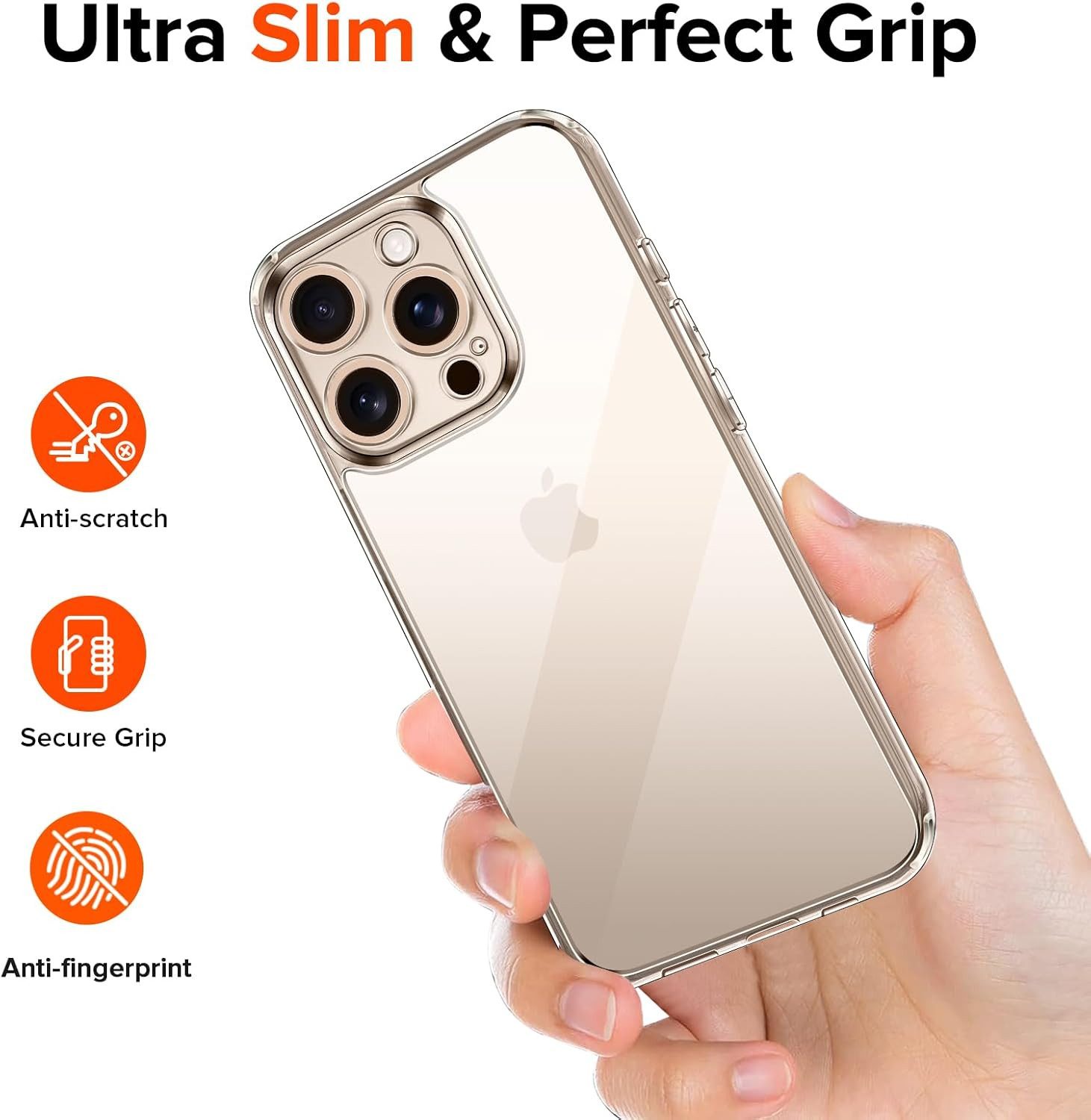 MSM Handyhülle Hülle für Apple iPhone 16 / Pro / Max / Plus Silikon Schutz Case Klar