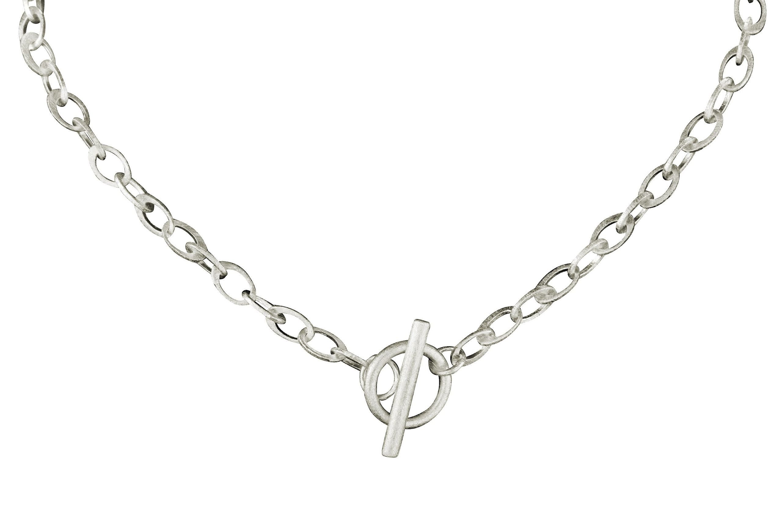 SILBERMOOS Gliederkette Dekorative Gliederkette mit Knebelverschluss, 925 Sterling Silber