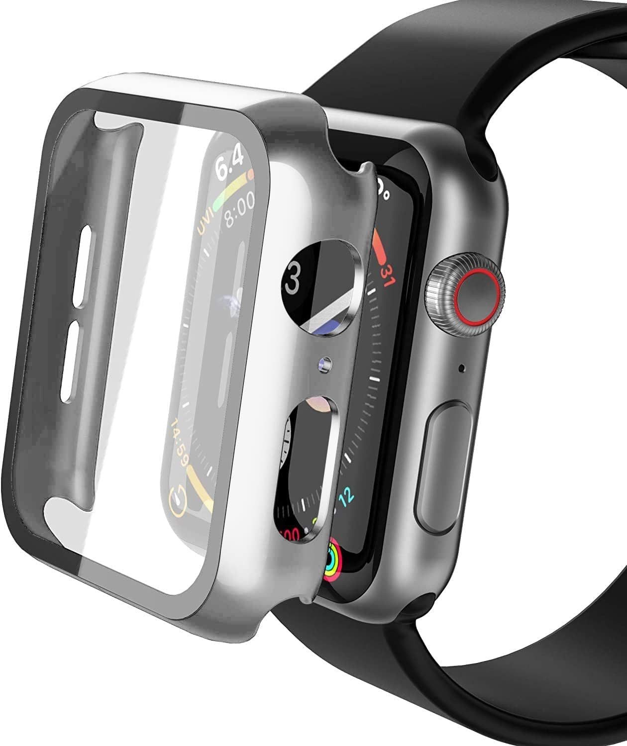 Baker Smartwatch-Hülle 2x Hülle für Apple Watch 1/2/3/4/5/6/7/8/9/SE/Ultra/Ultra2, (2 Pack) 38mm 40mm 41mm 42mm 44mm 45mm 49mm, i Watch Schutzhülle Case
