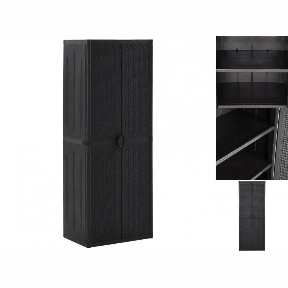 Kleiderschrank Gartenschrank vidaXL cm Kunststoff 65x45x172 Schwarz