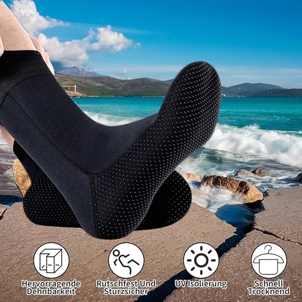 Coonoor Neoprensocken 3mm Neoprenschuhe, Beachvolleyball Socken,Schwimmsocken Für Schnorcheln, Surfen, Segeln, Universal Damen, Herren