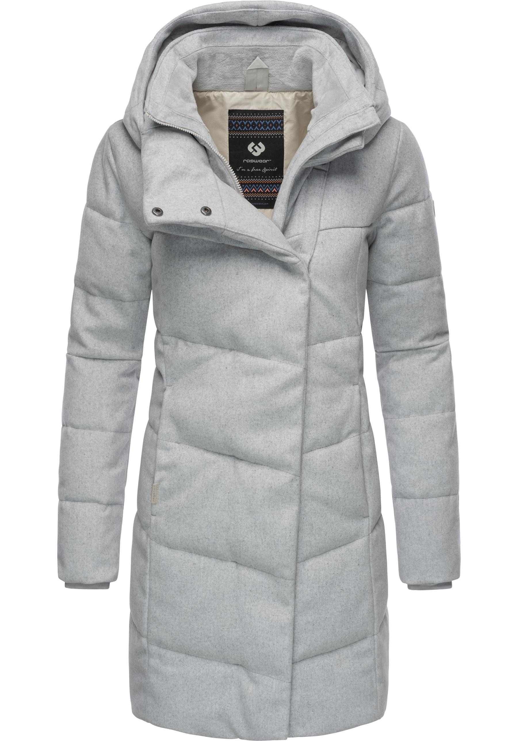 Ragwear Wintermantel Pavla Coat stylischer Damen Steppmantel in Woll-Optik