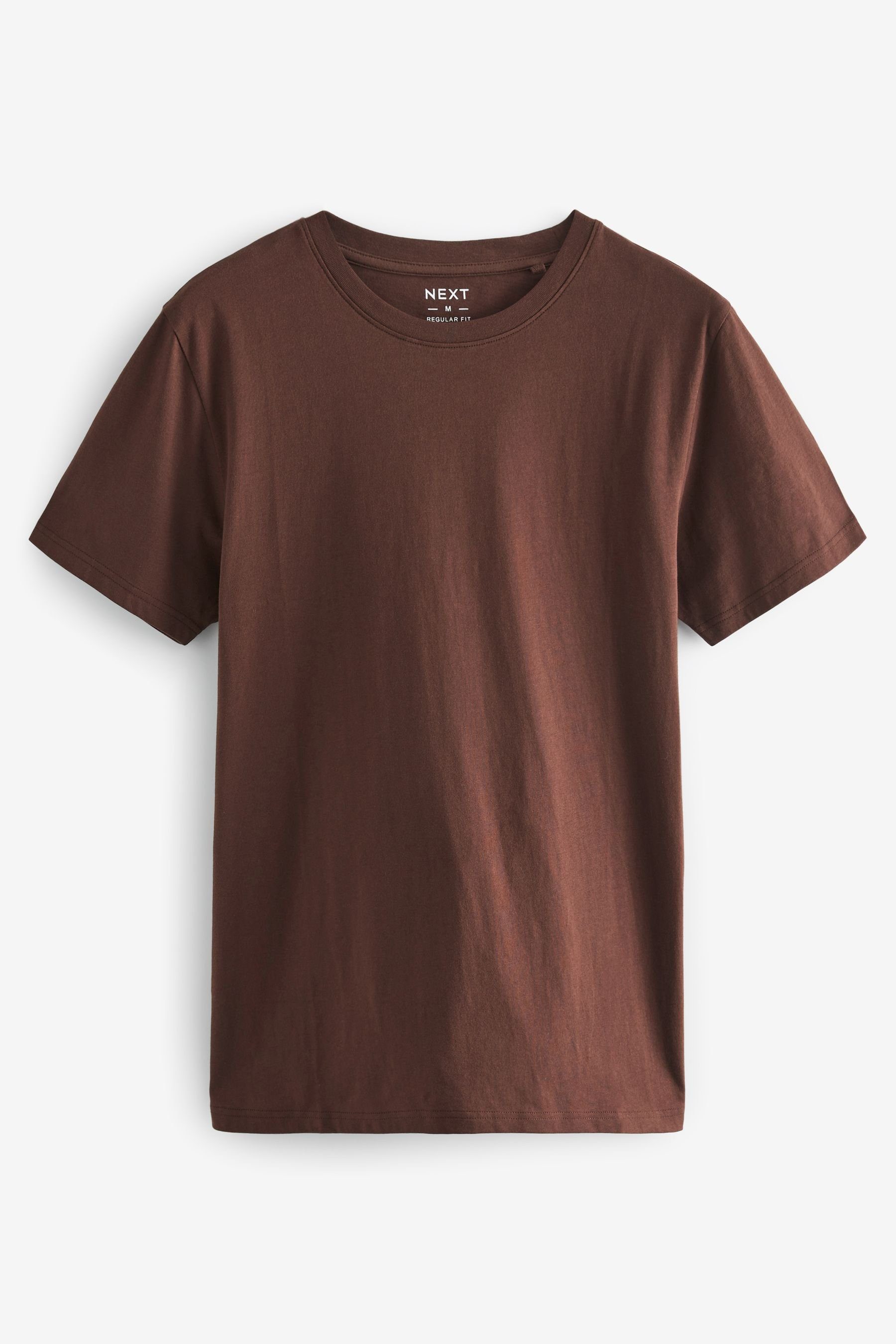 Next T-Shirt Essential T-Shirt mit Rundhalsausschnitt (1-tlg) Chocolate Brown