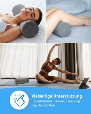 Third of Life Lagerungskissen Viskoschaum Nackenrolle UniROLL 12 x 32, Knie-Rolle aus Memory-Foam, Ergonomisches Beinkissen und Knie-Kissen