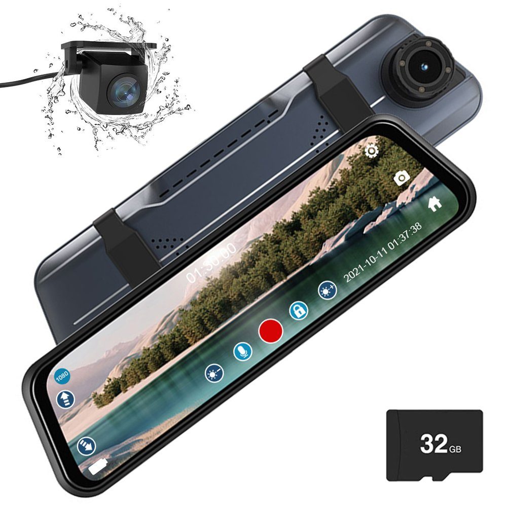 MUPOO »10 Zoll Dual Dashcam Vorne Hinten HD1080P Full-Touchscreen  Rückspiegel mit Rückfahrkamera« Rückfahrkamera (HD, 24h Parküberwachung,  G-Sensor, Nachtsicht) online kaufen | OTTO