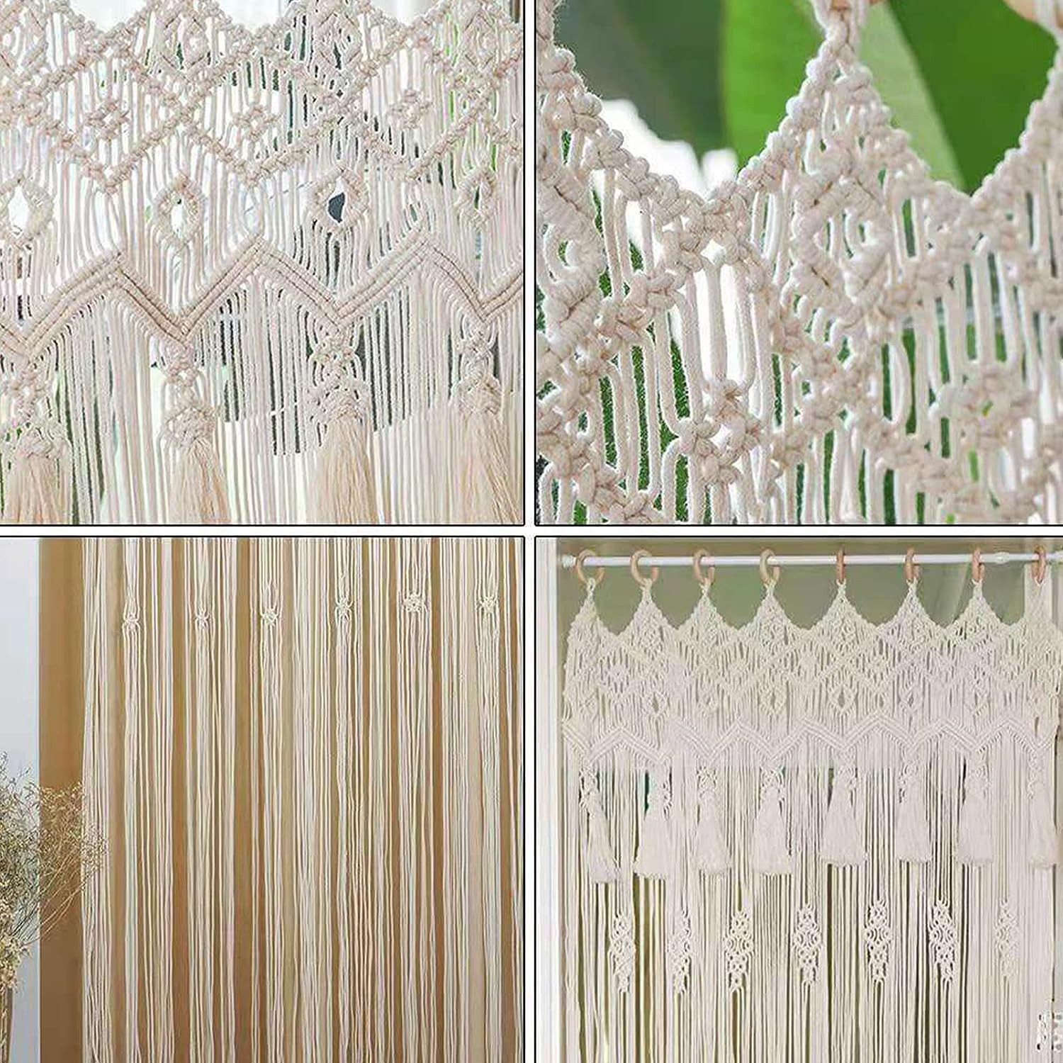 DOPWii Türvorhang Wandbehang Tapisserie,Handgewebte Makramee Vorhang,Boho günstig online kaufen