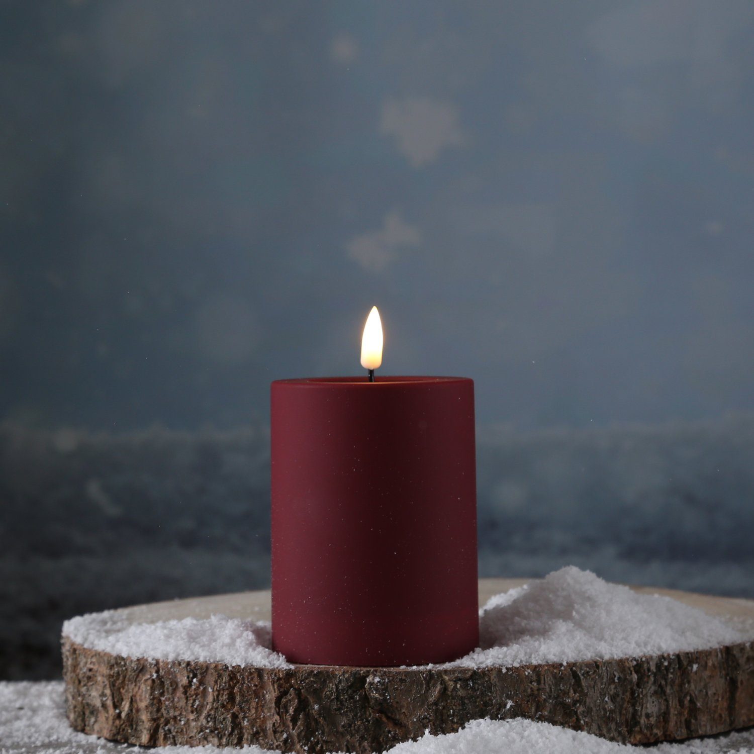 Deluxe Homeart LED-Kerze MIA für Deluxe für Außen flackernd H: 10cm D: 7,5c günstig online kaufen