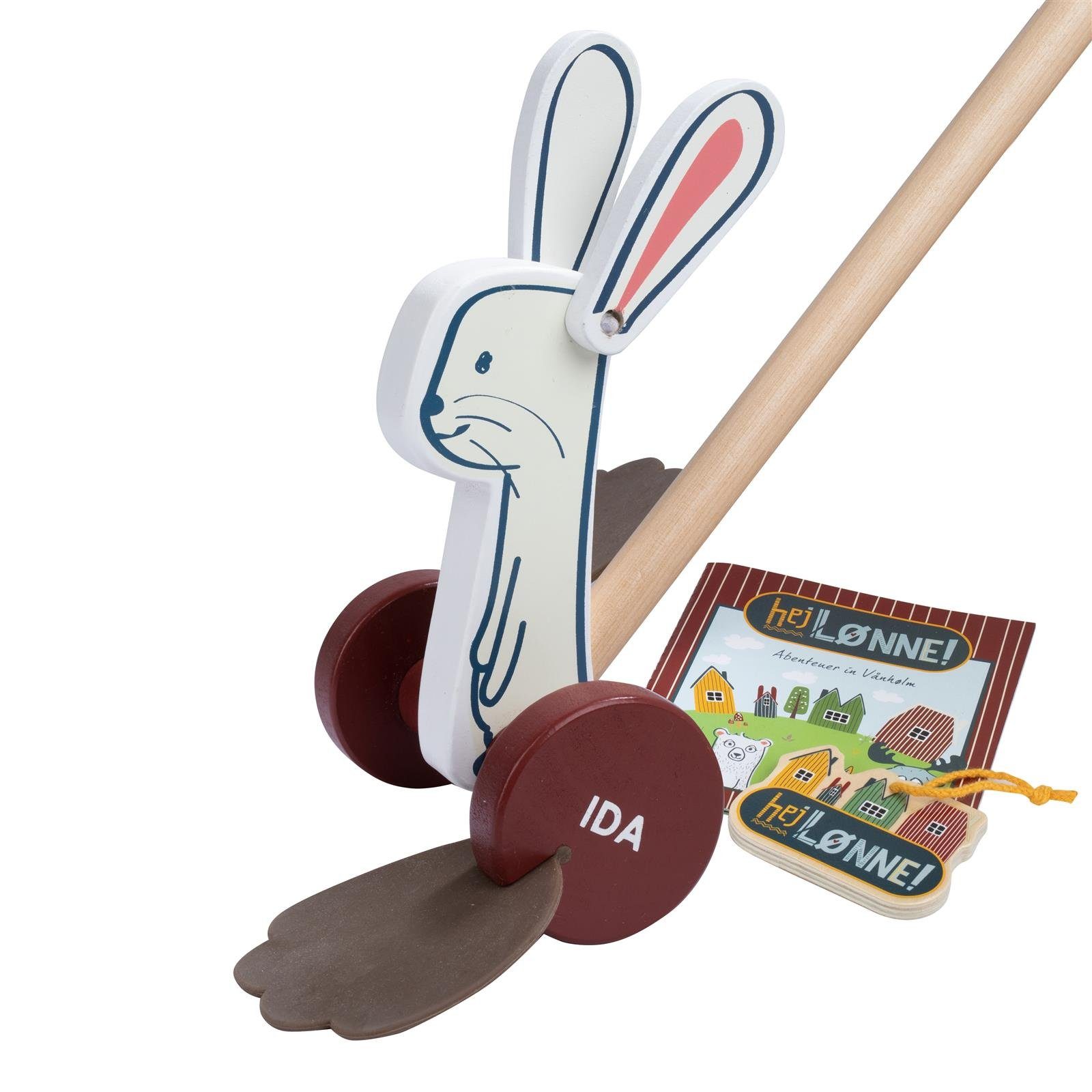 Hej Lønne Schiebestab Schiebefigur IDA Kinder Spielzeug, Lauflernspielzeug zur Förderung der Motorik