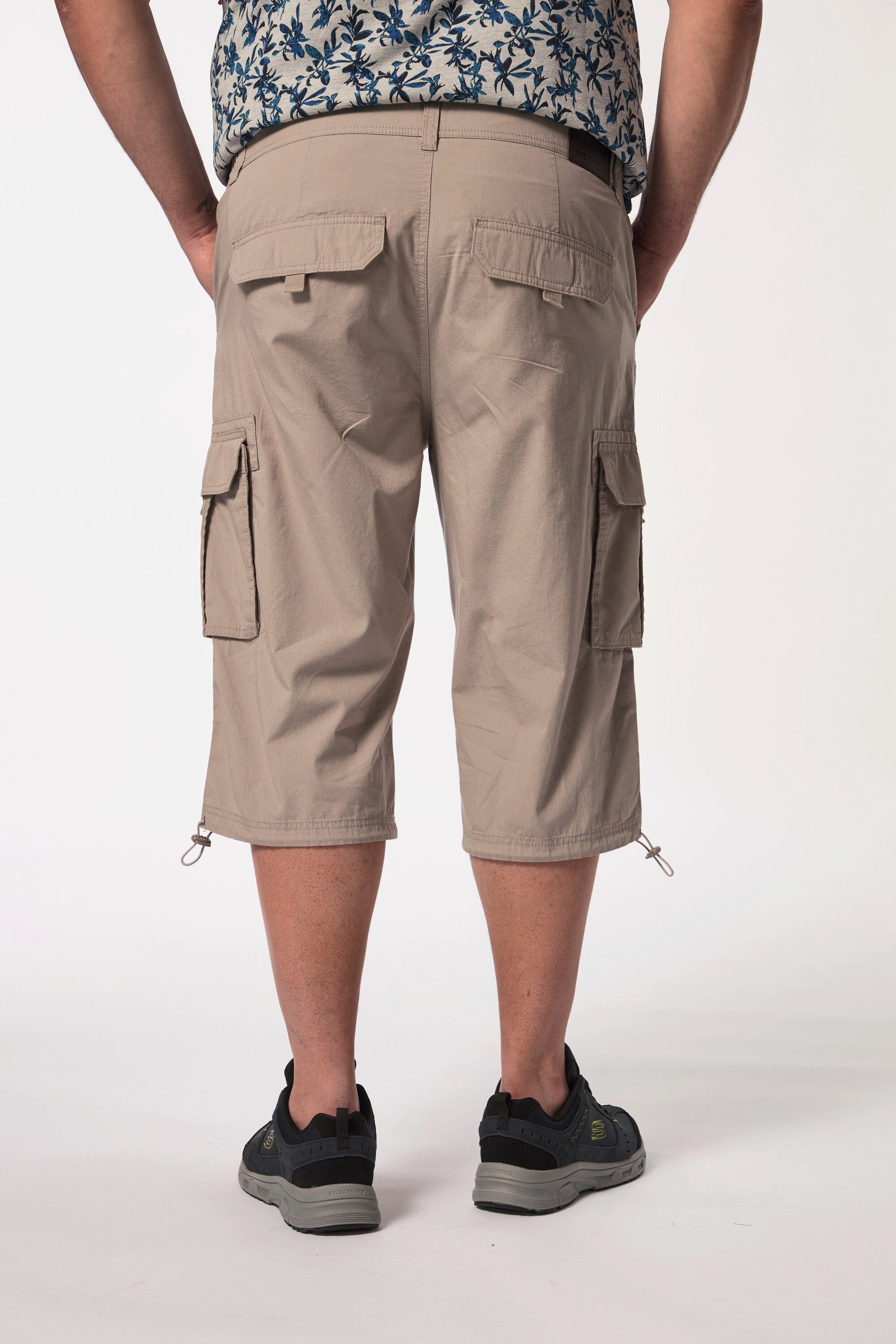 Men Plus Bermudas 3/4-Cargohose Ripstop teilelastischer Bund