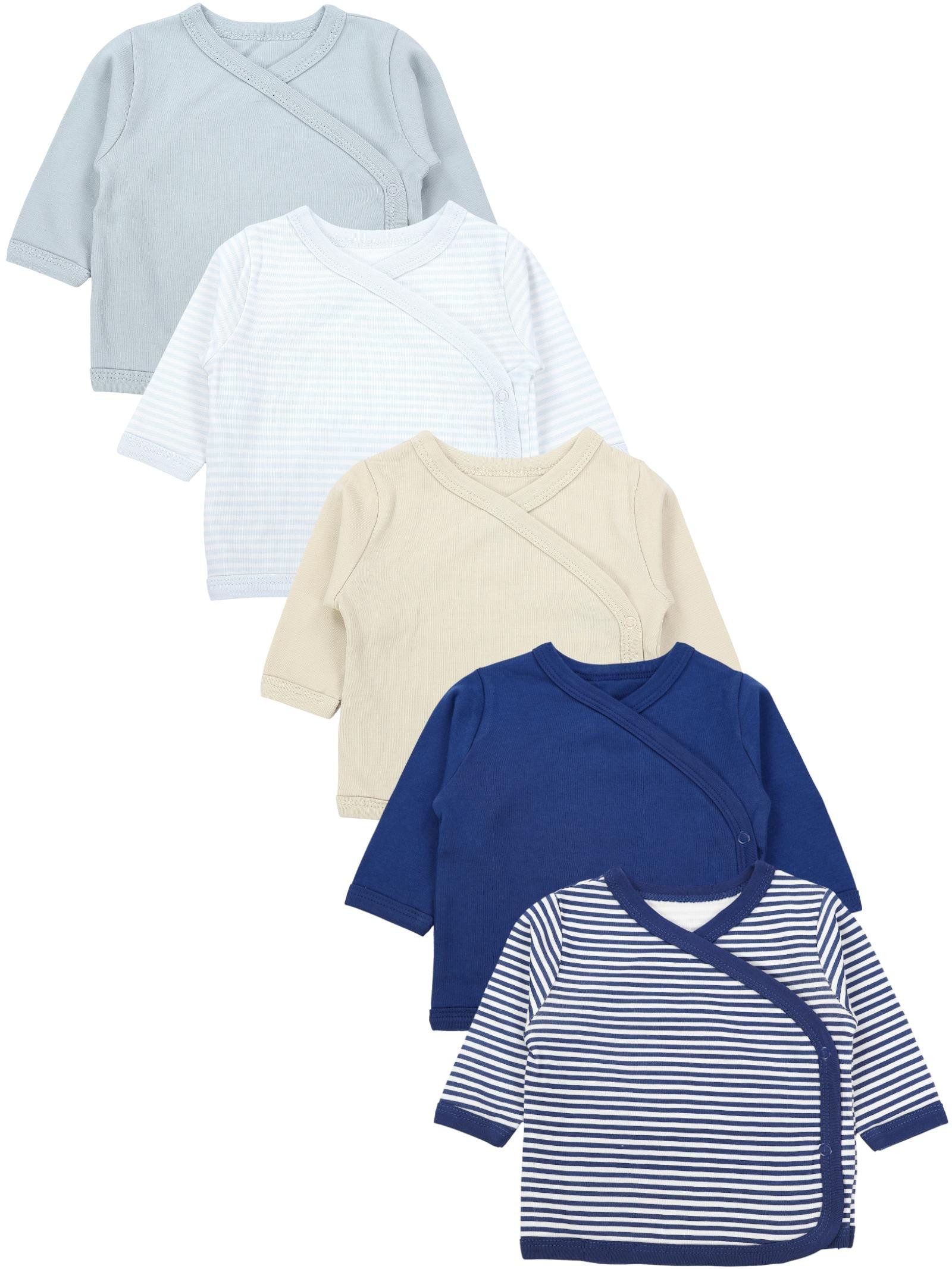 TupTam Wickelshirt TupTam Baby Jungen Langarm Wickelshirt Baumwolle 5er Set