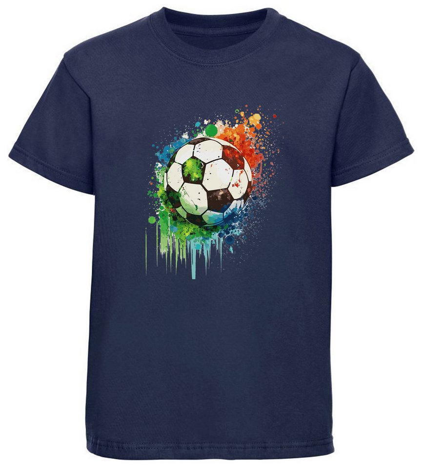MyDesign24 T-Shirt Kinder Fussball Print Shirt Bedrucktes Fussball T-Shirt i475