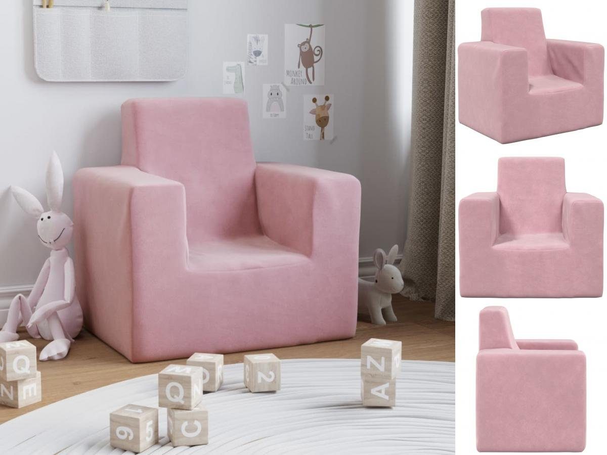 Kindersofa Sessel Plüsch Kindersofa Weich Rosa vidaXL