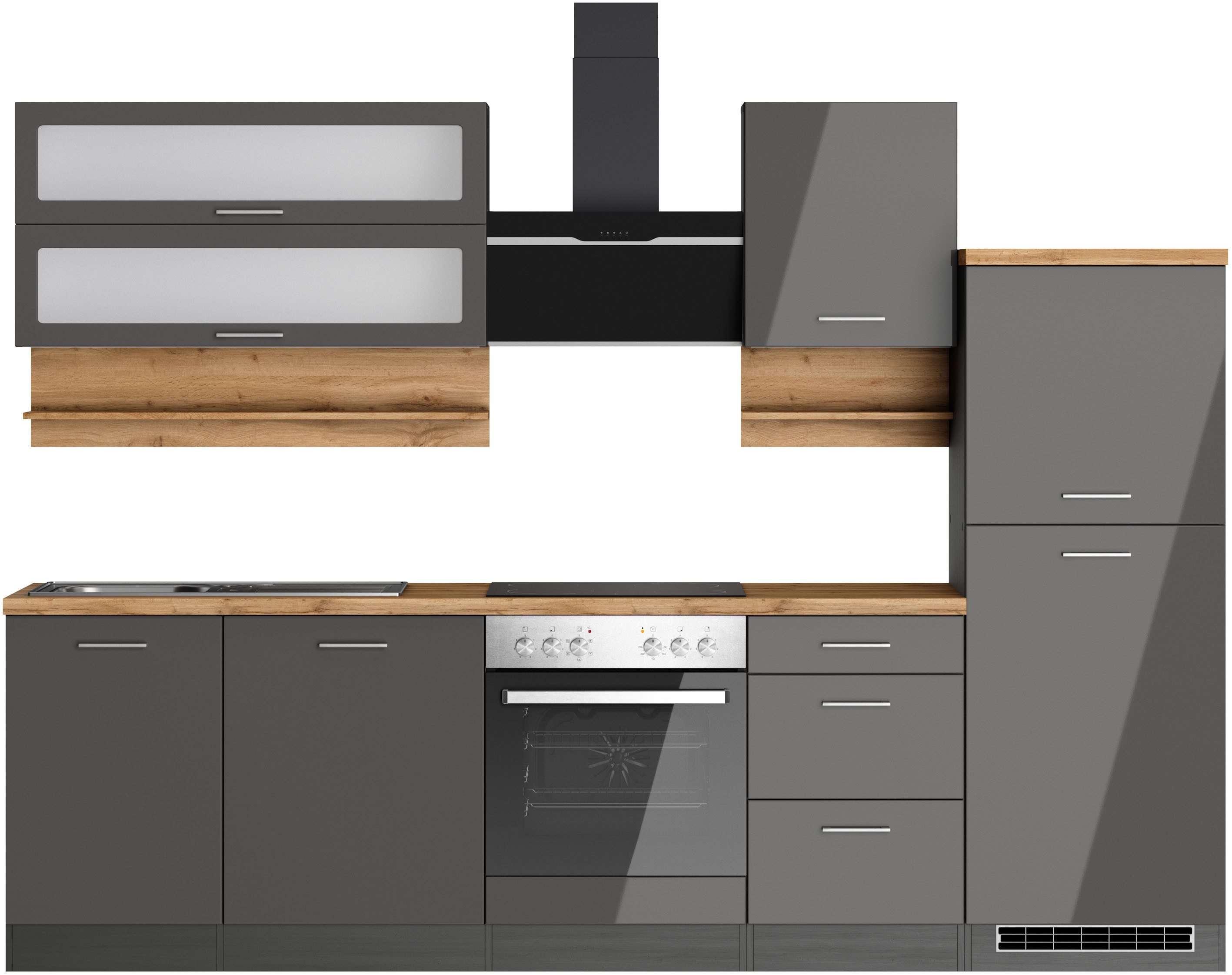 KOCHSTATION Küchenzeile KS-Milan, 280 cm breit, günstig online kaufen