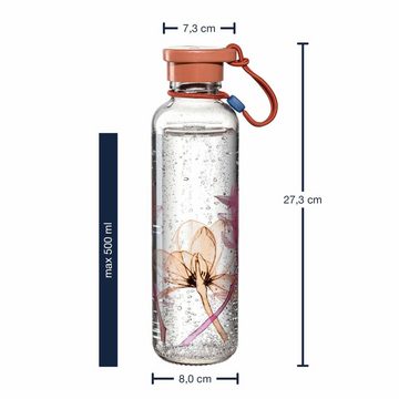 LEONARDO Trinkflasche In Giro Flower, 500 ml, Braun