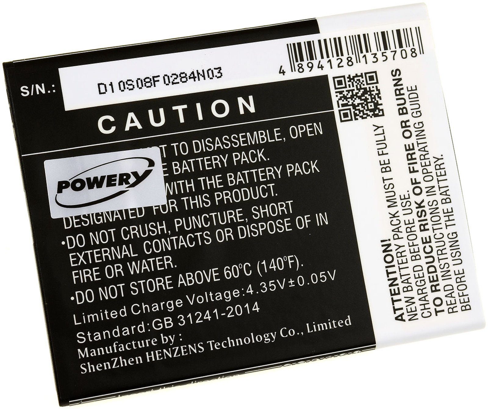 Powery Akku für Mobistel Cynus E6 Smartphone-Akku 2300 mAh (3.8 V)