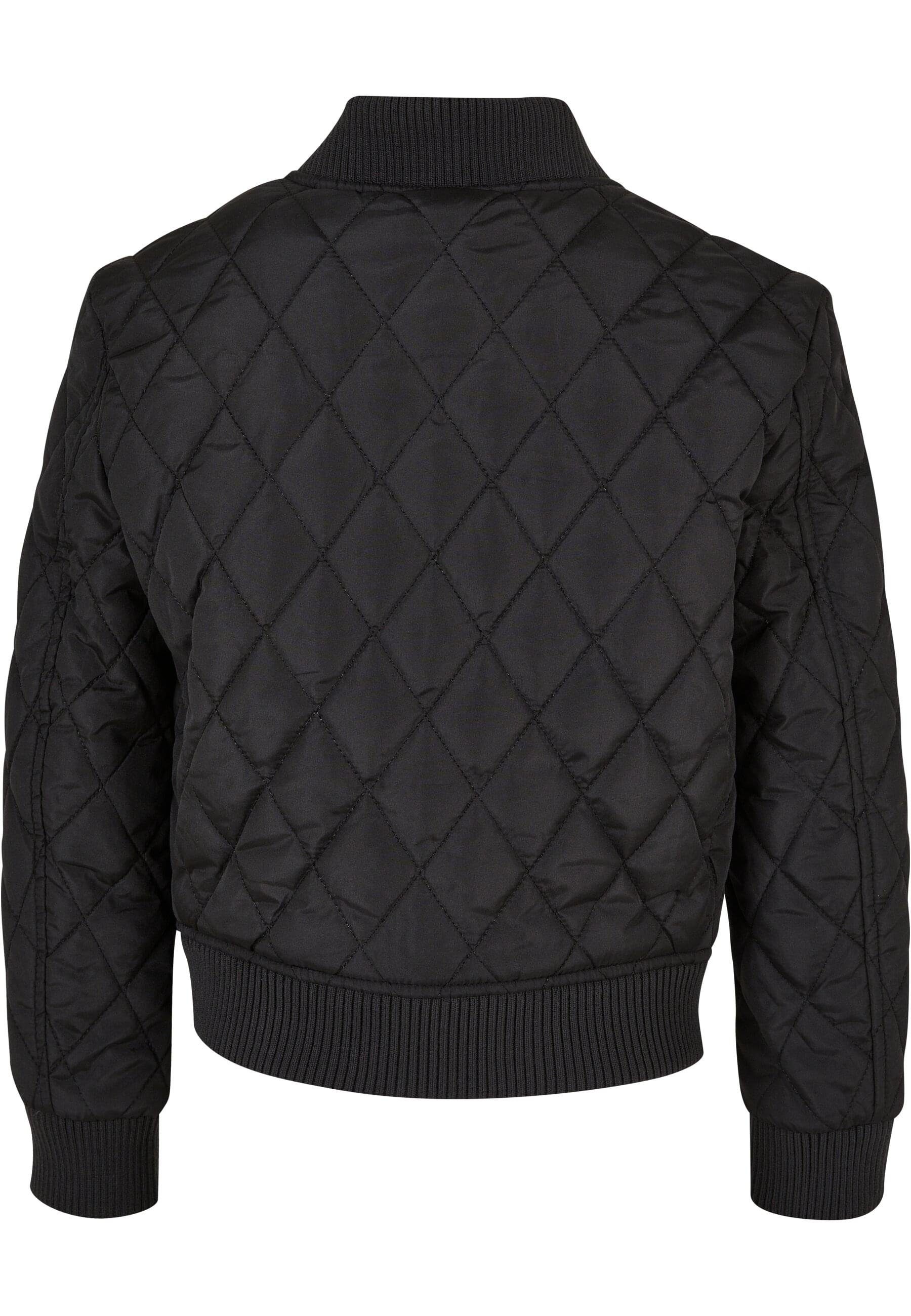 URBAN CLASSICS Jacket Damen Quilt black Nylon Outdoorjacke Diamond (1-St) Girls