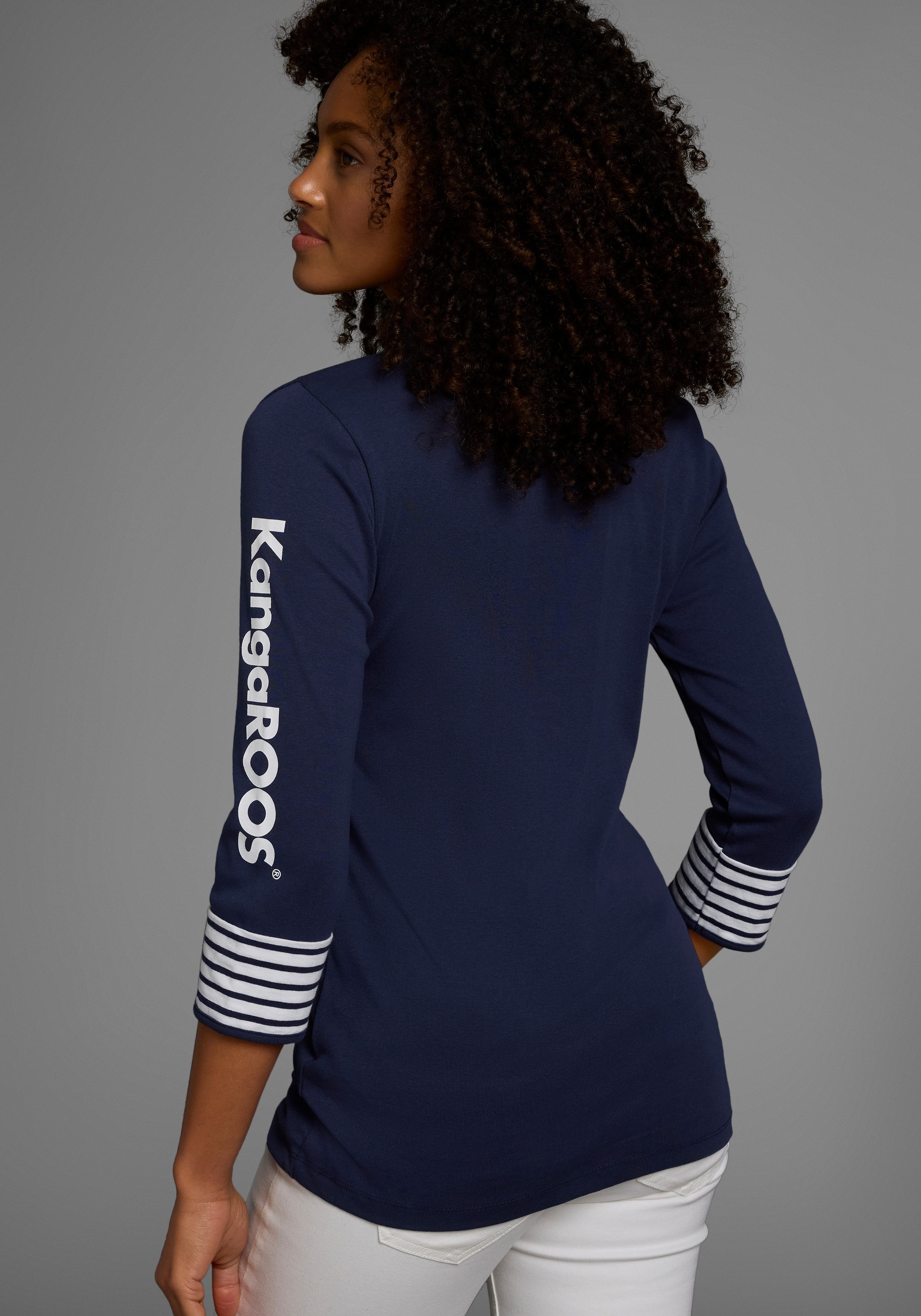 KangaROOS 3/4-Arm-Shirt 3/4-Arm, figurbetonte Passform, mit günstig online kaufen
