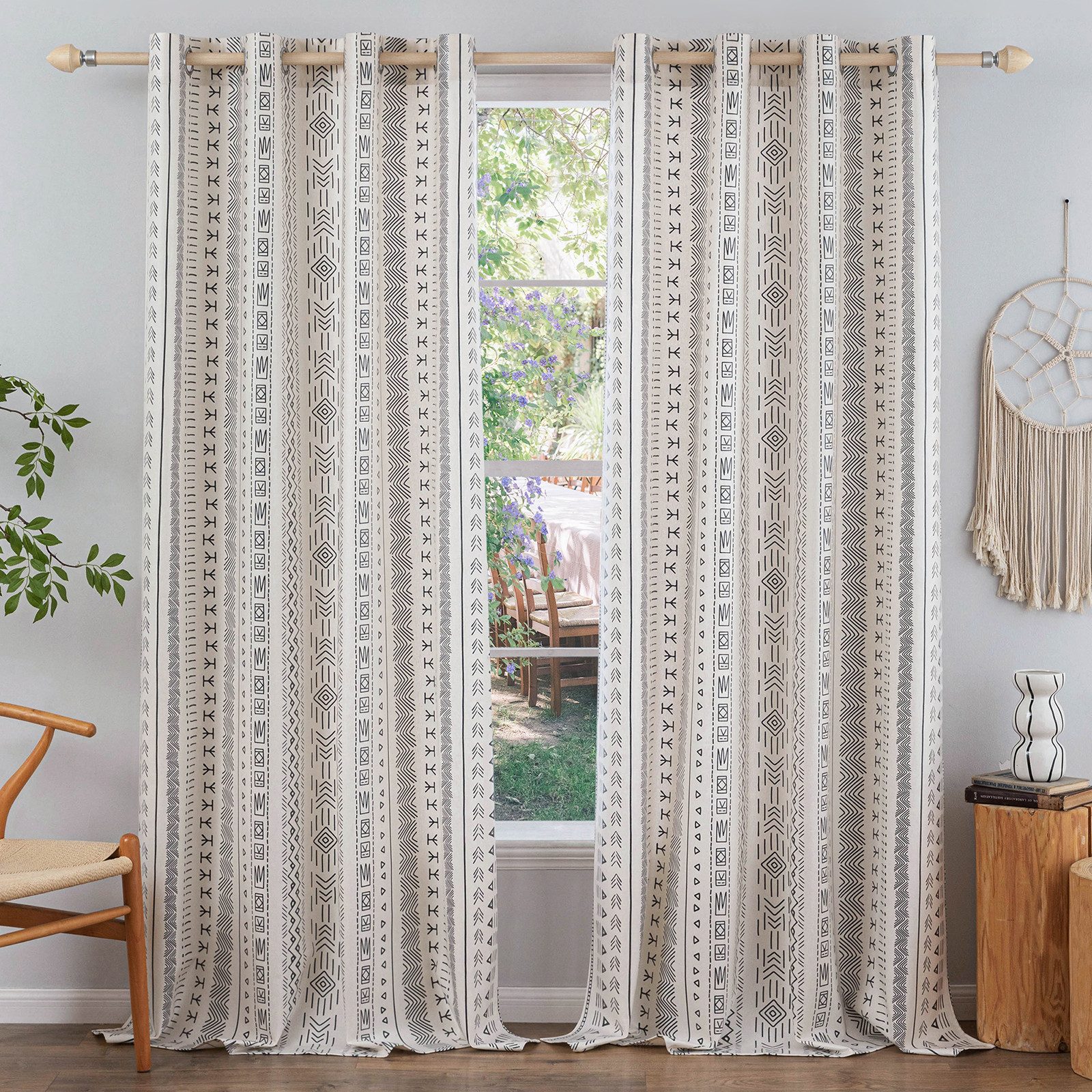 Jibenhome Gardine Outdoor Vorhang Wetterfest, 2er günstig online kaufen