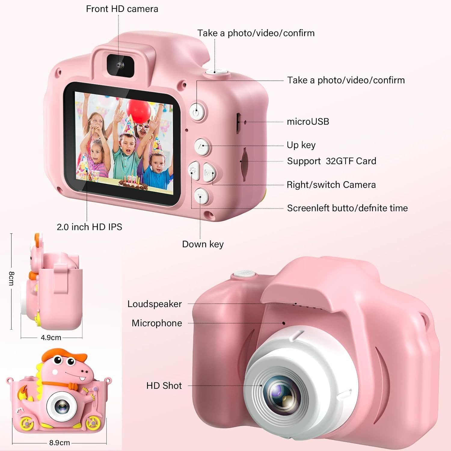 ZEUOPQ Spielzeug-Kamera 2" Display 1080P, Kinderkamera günstig online kaufen
