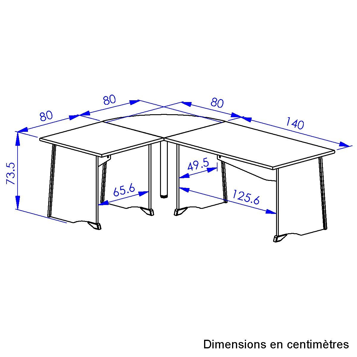 90° MAMBO Bindungswinkel Gami Tischelement (1-St),