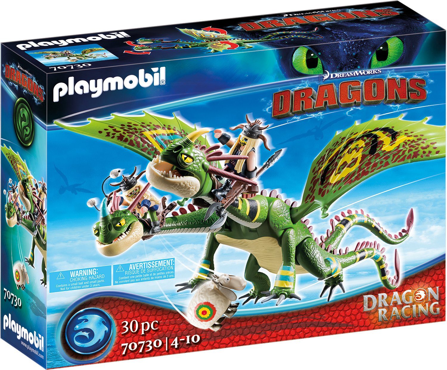 Image of PLAYMOBIL® Dragons - Dragon Racing: Raffnuss und Taffnuss mit Kotz Würg 70730