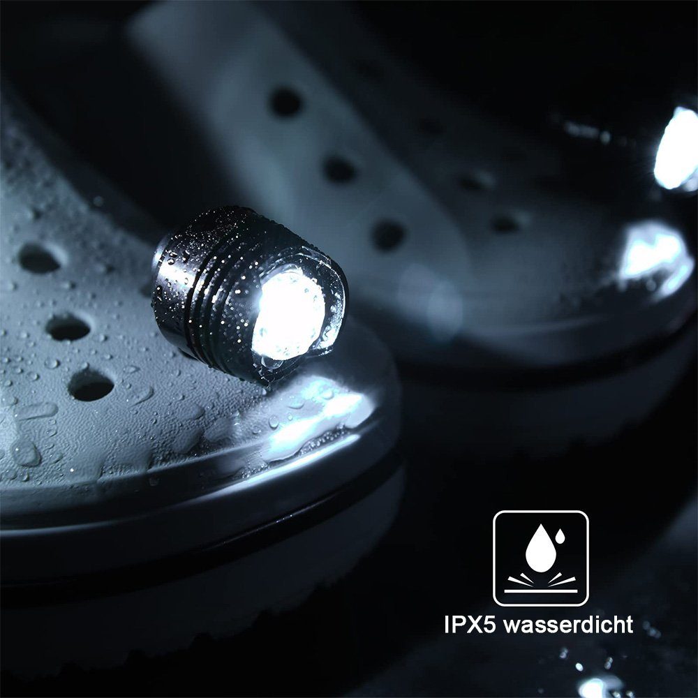 zggzerg LED Scheinwerfer 2 Stück Clogs Croc-Zubehör Croc für Schuhe Scheinwerfer Silber für Headlights