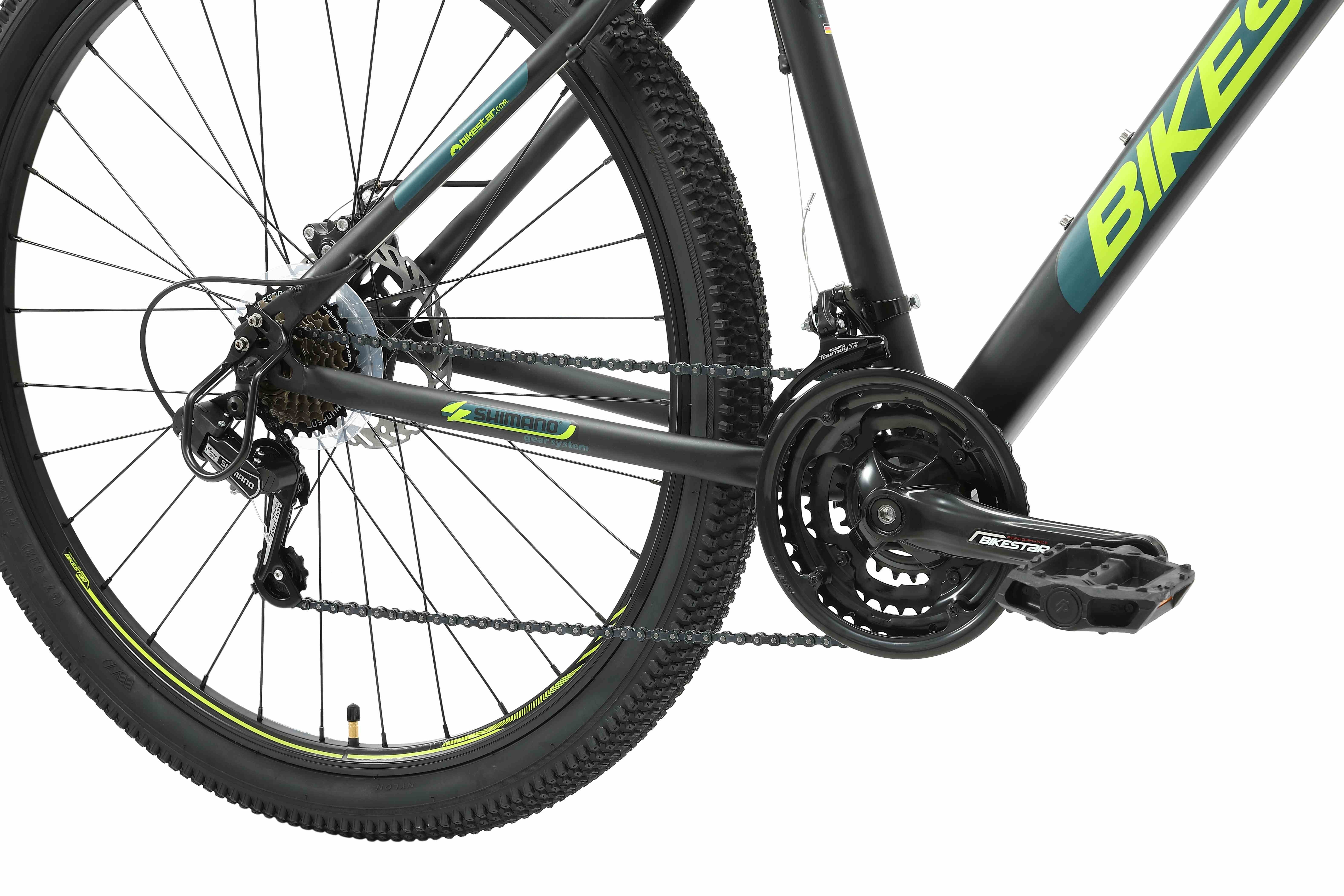 Bikestar Mountainbike 29 Zoll, ab 174 cm, Damen, Herren, 21 Gang Shimano Tourney RD-TY300 Schaltwerk, Kettenschaltung, Scheibenbremse, Rahmen 48 cm, Hardtail – Bild 3 von 5