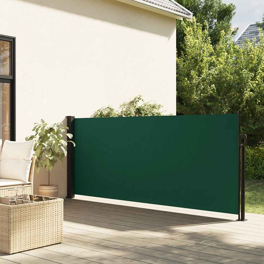 vidaXL Seitenmarkise Seitenmarkise Ausziehbar Dunkelgrün 117x300 cm