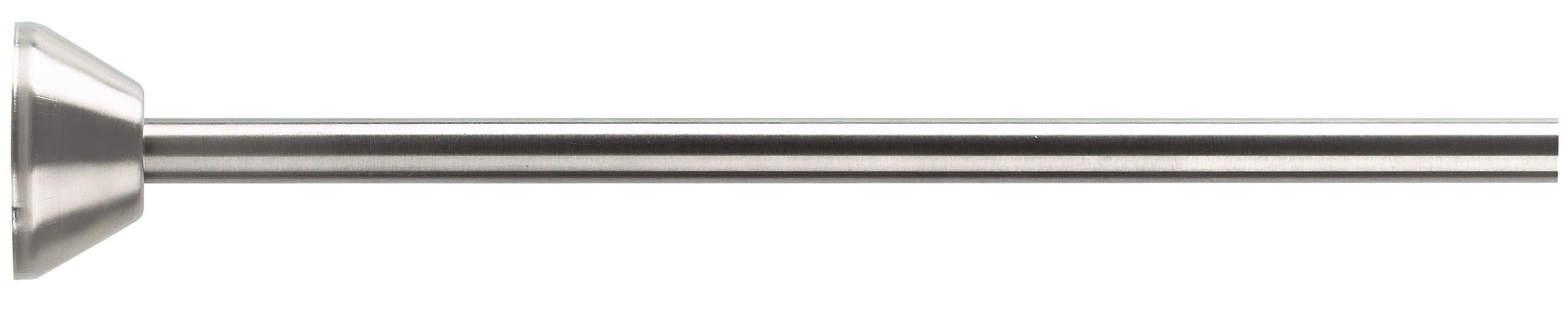 spirella Duschvorhangstange Teleskopstange SLIM No1, Ø 12.7 mm, 1-läufig, ausziehbar, Schrauben oder Kleben, 2 Montagemöglichkeiten:, verschraubt, verklebt, rostfreier Edelstahl Inox, Set inkl. 12 Ringe, rostfreier Edelstahl matt, 75-125 cm