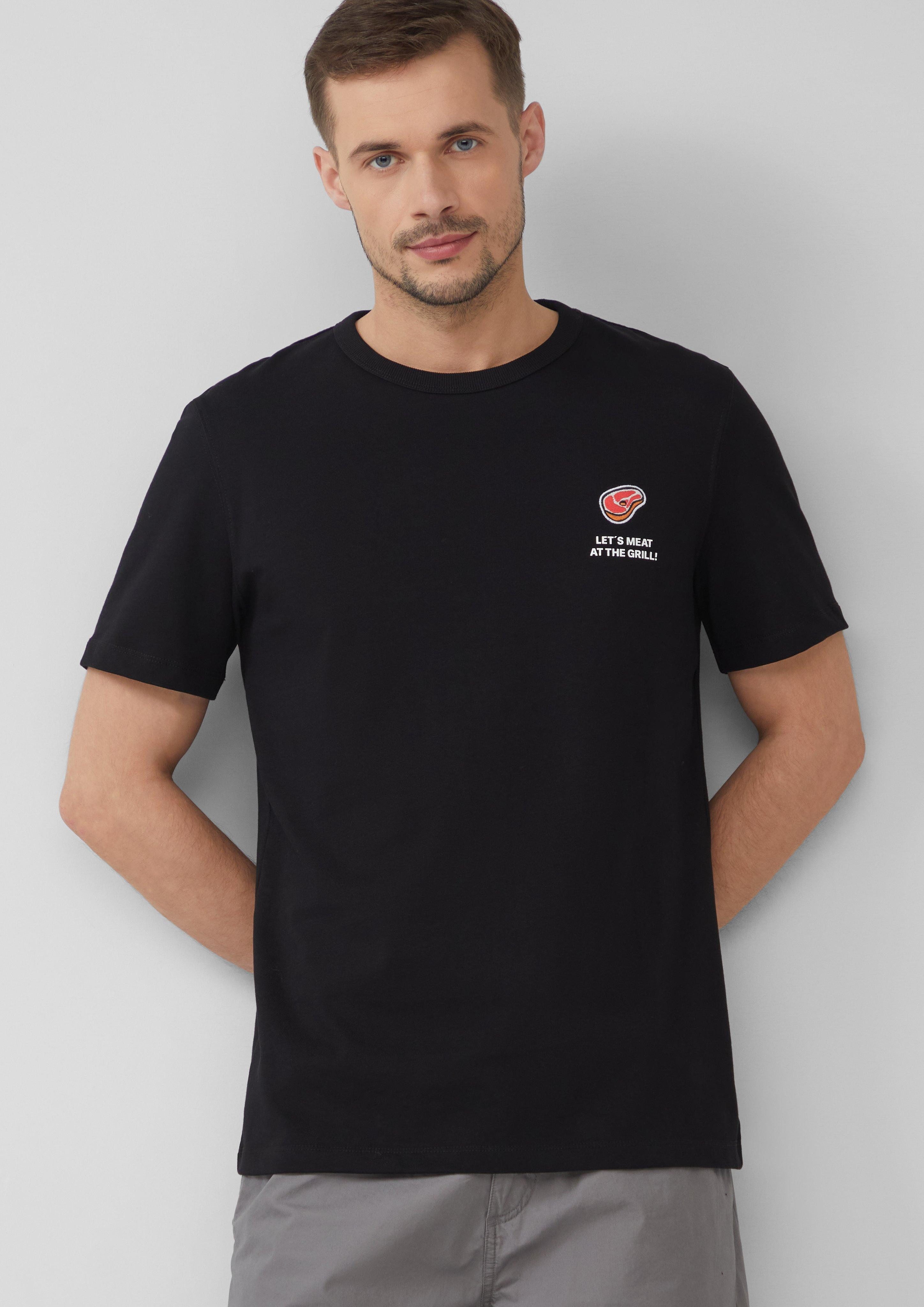 s.Oliver Kurzarmshirt T-Shirt mit Grill-Motiv günstig online kaufen