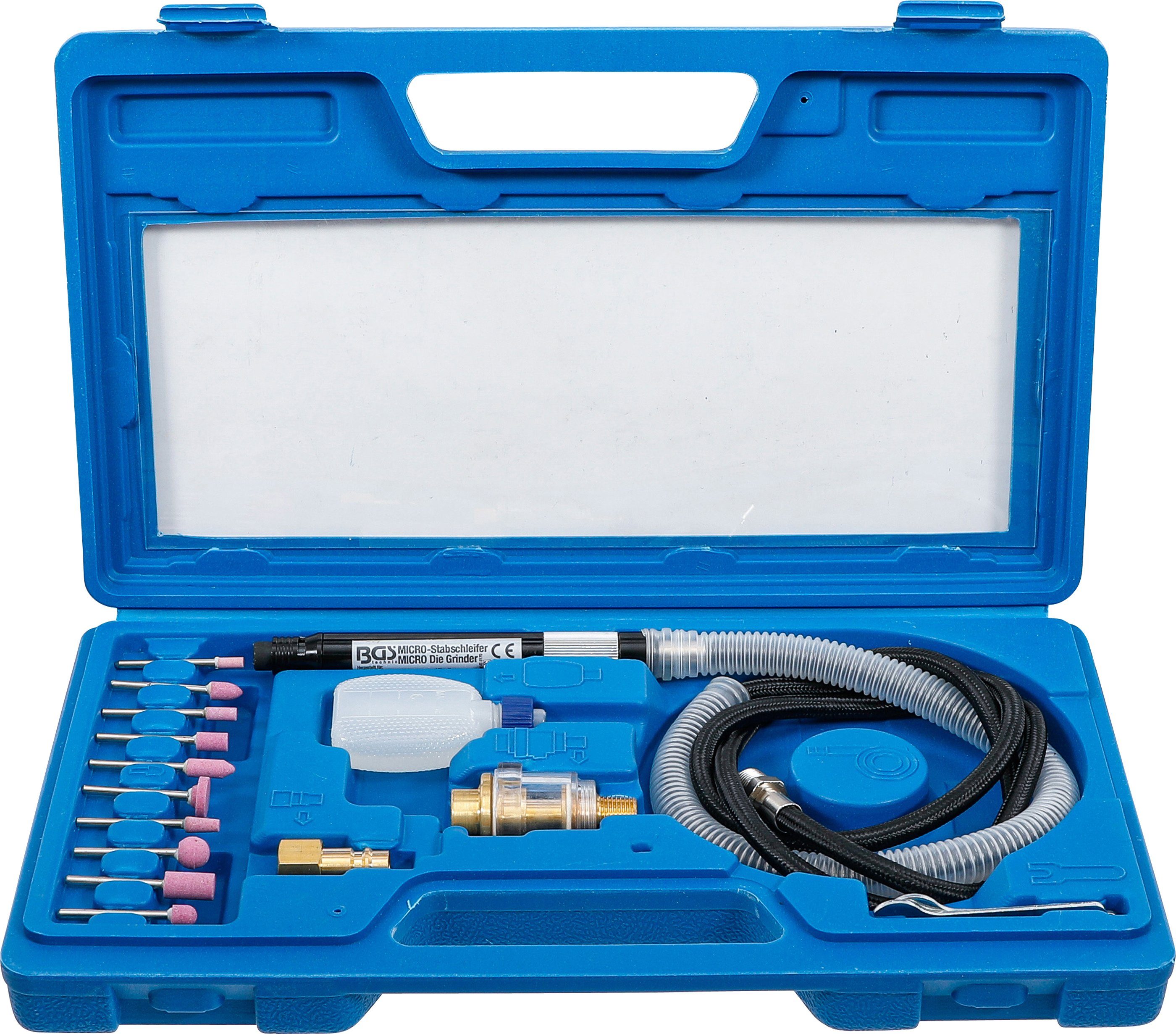 BGS technic Druckluft-Stabschleifer Druckluft-Micro-Stabschleifer-Satz 17-tlg., (1 tlg)