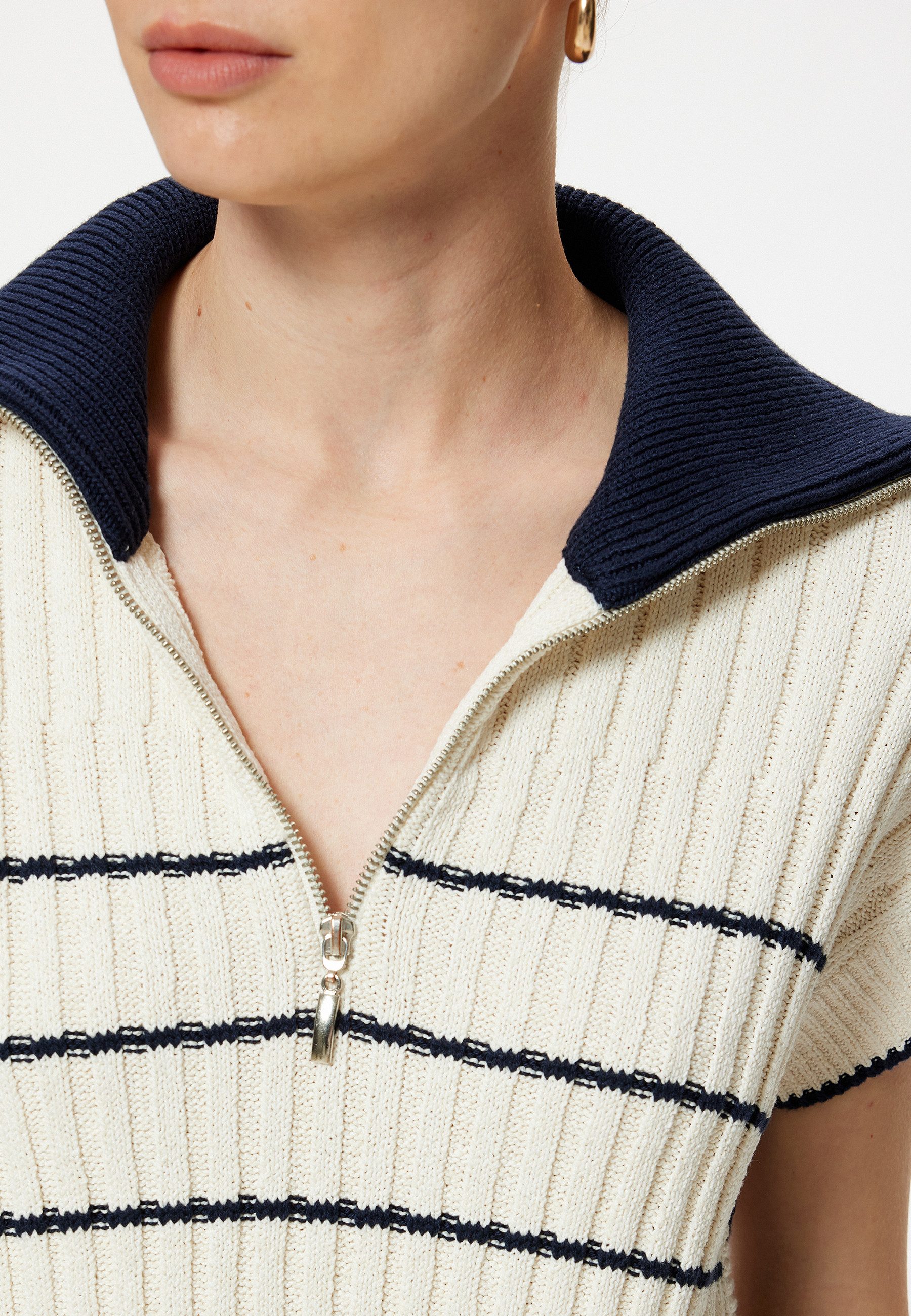 Koton Kurzarmpullover Standkragen Mit Reißverschlussdetail